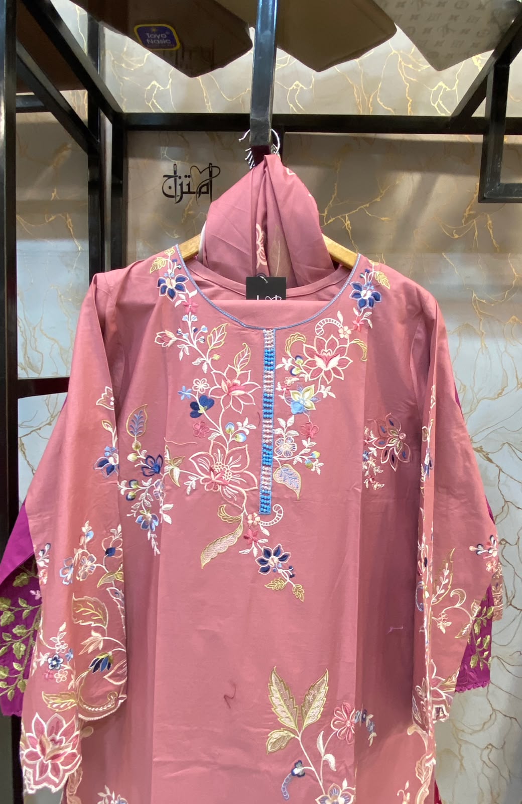 Winter Cotton Embroidered Stitch 3pc