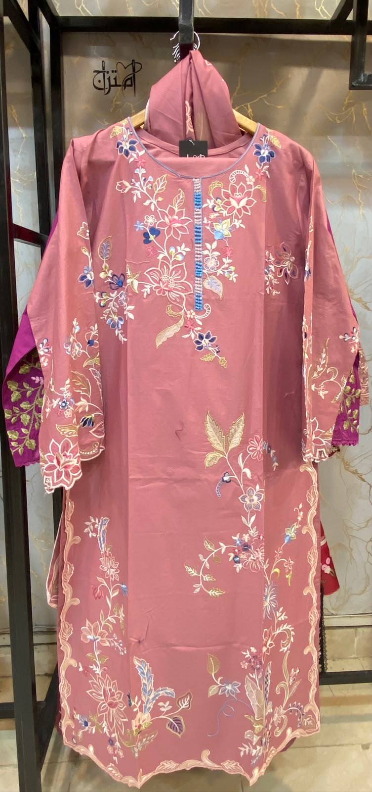 Winter Cotton Embroidered Stitch 3pc