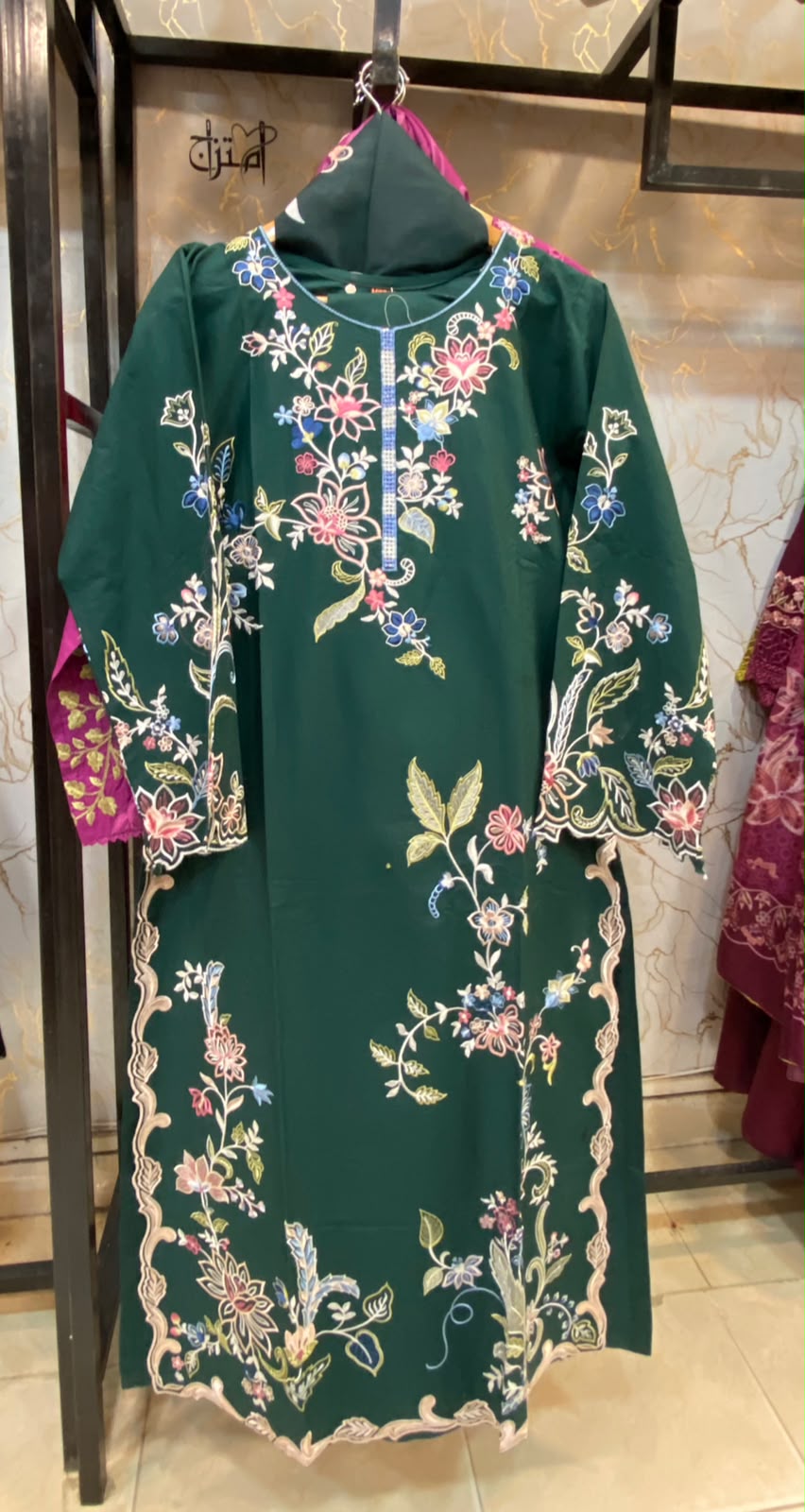 Winter Cotton Embroidered Stitch 3pc