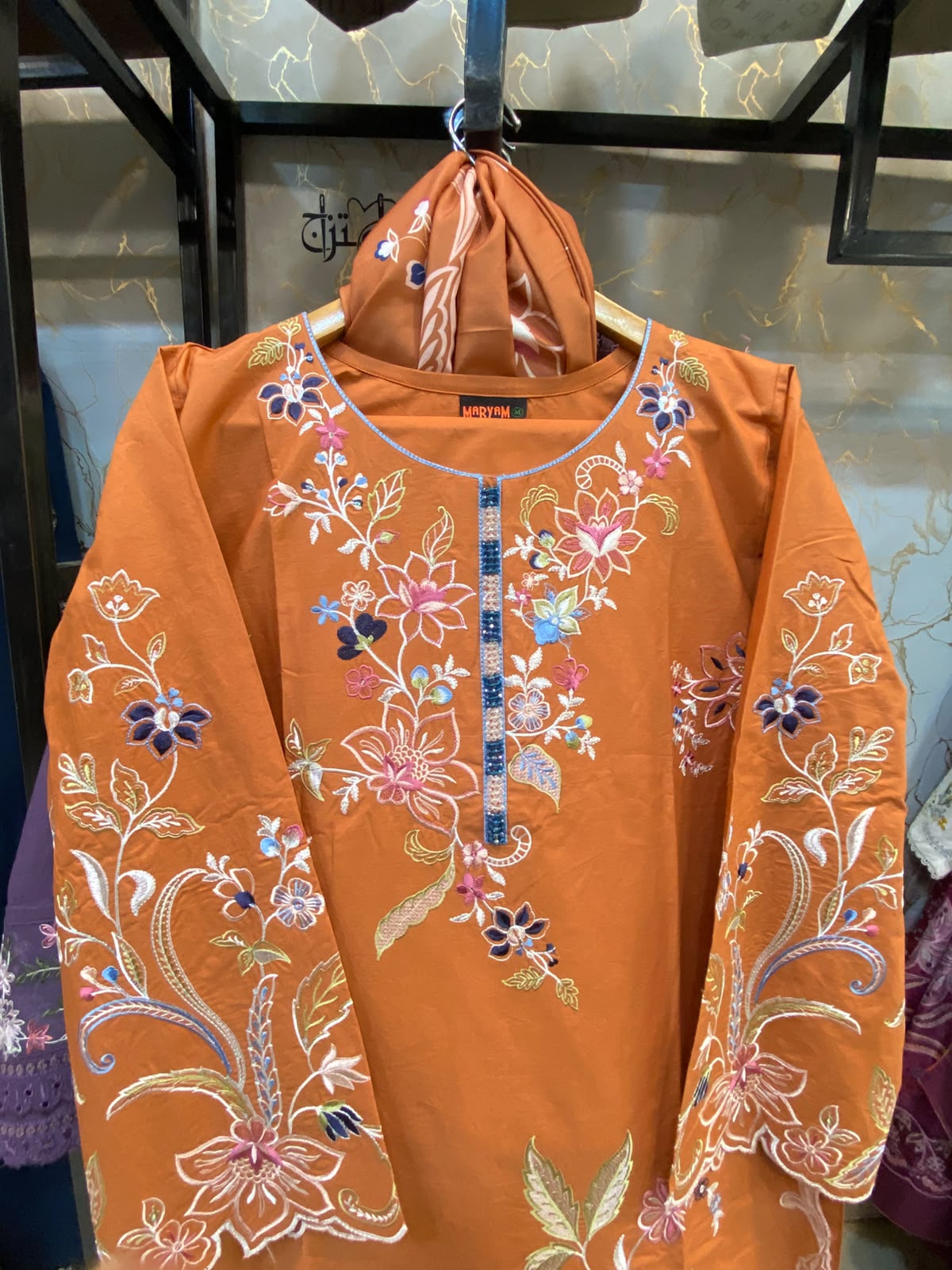 Winter Cotton Embroidered Stitch 3pc