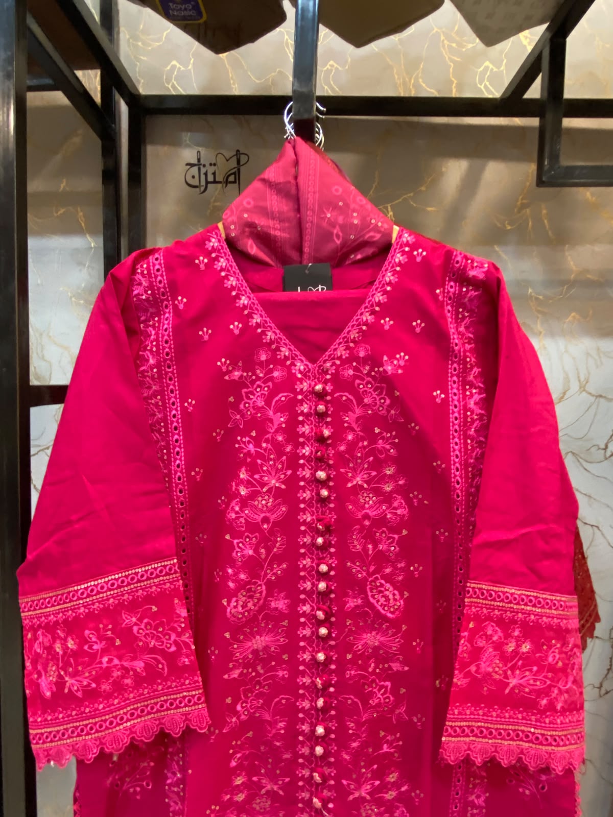 Winter Cotton Embroidered Stitch 3pc