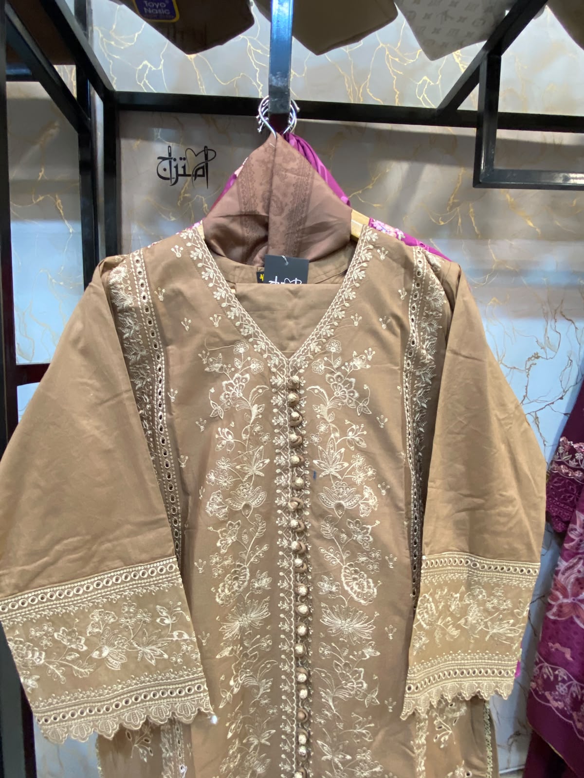 Winter Cotton Embroidered Stitch 3pc