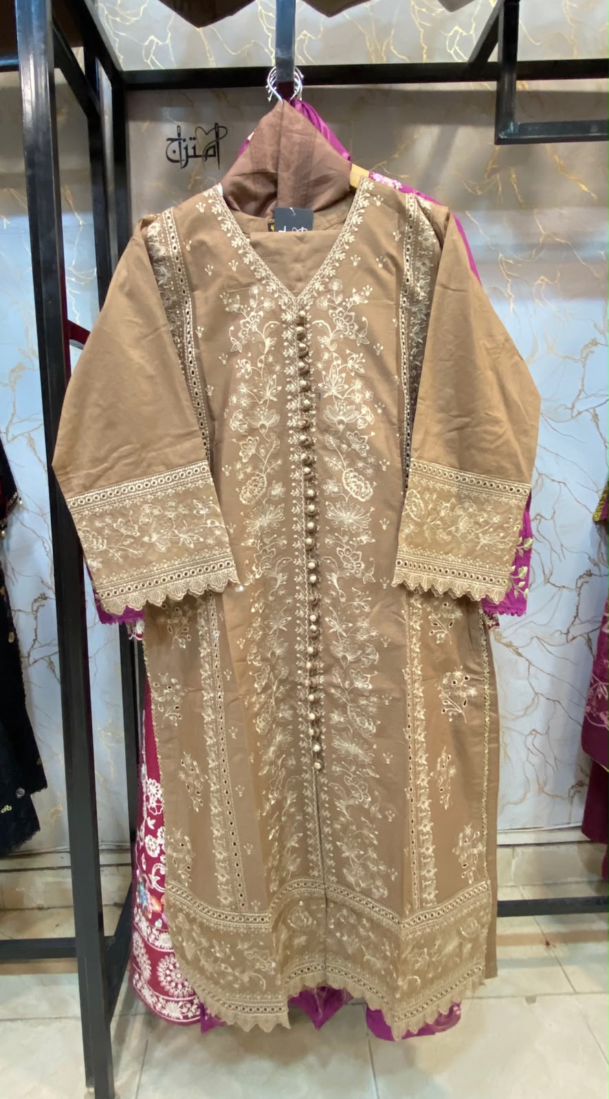 Winter Cotton Embroidered Stitch 3pc