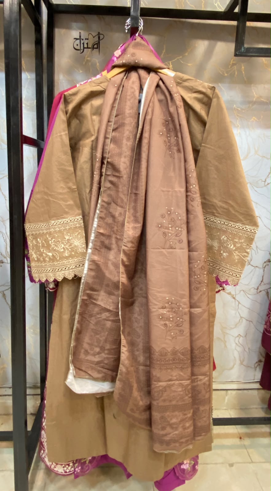 Winter Cotton Embroidered Stitch 3pc