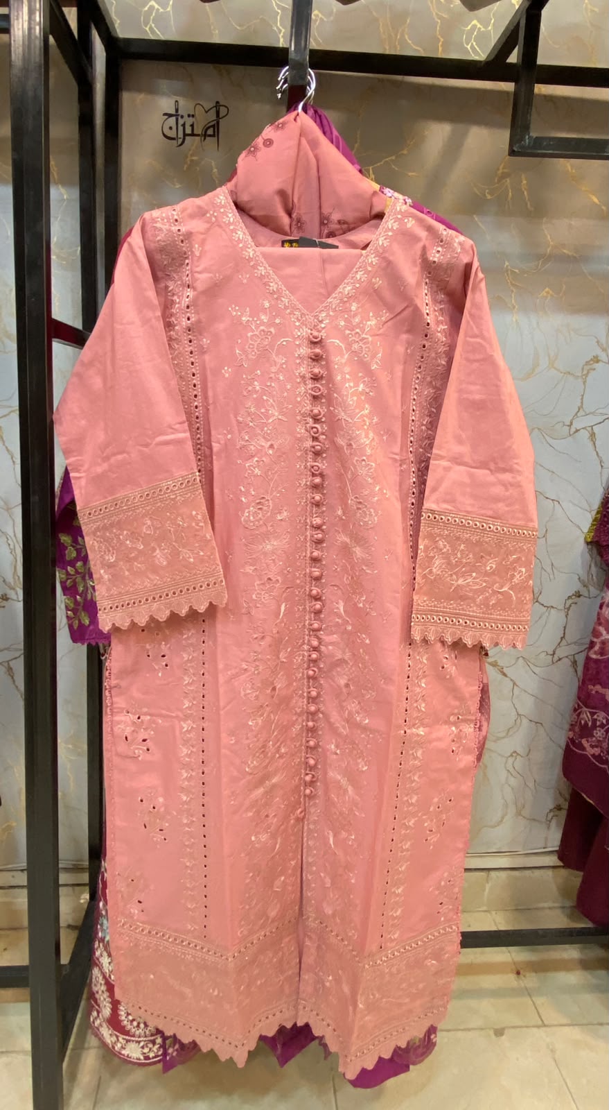 Winter Cotton Embroidered Stitch 3pc
