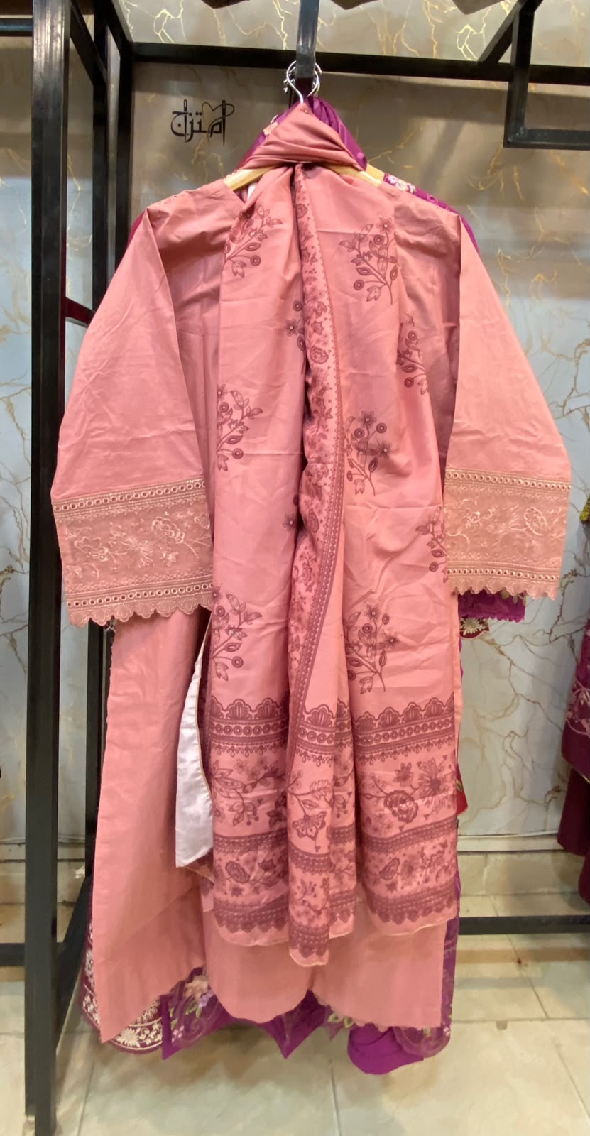 Winter Cotton Embroidered Stitch 3pc