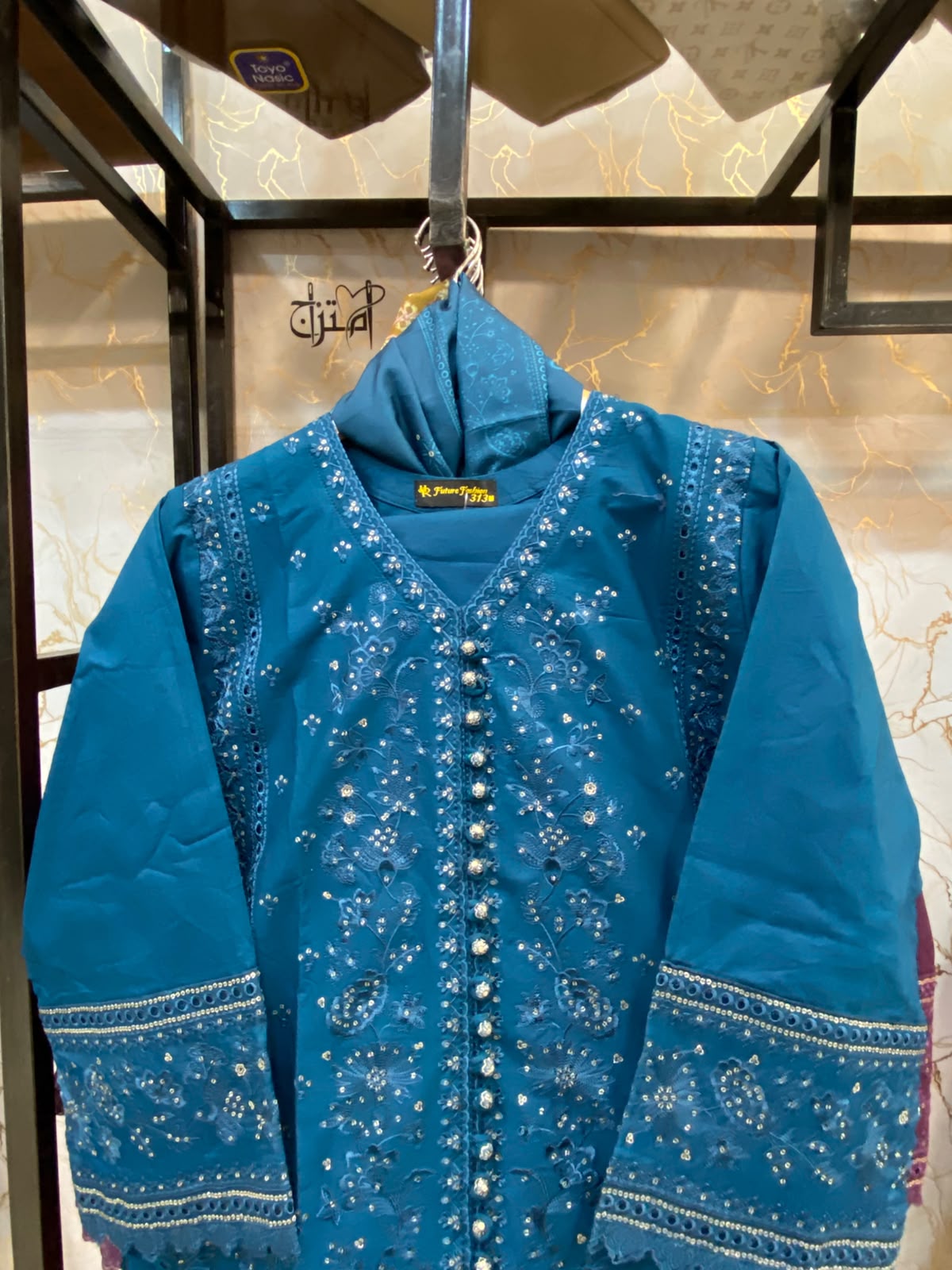 Winter Cotton Embroidered Stitch 3pc