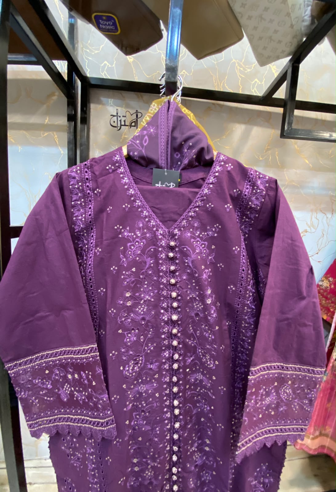 Winter cotton Embroidered Stitch 3pc