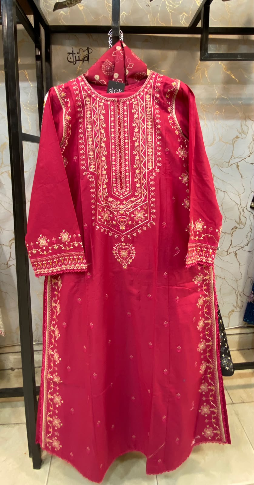Winter Cotton Embroidered Stitch 3pc