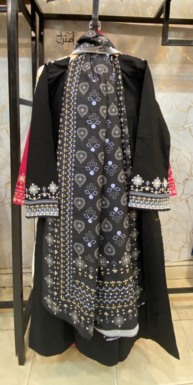 Winter Cotton Embroidered Stitch 3pc