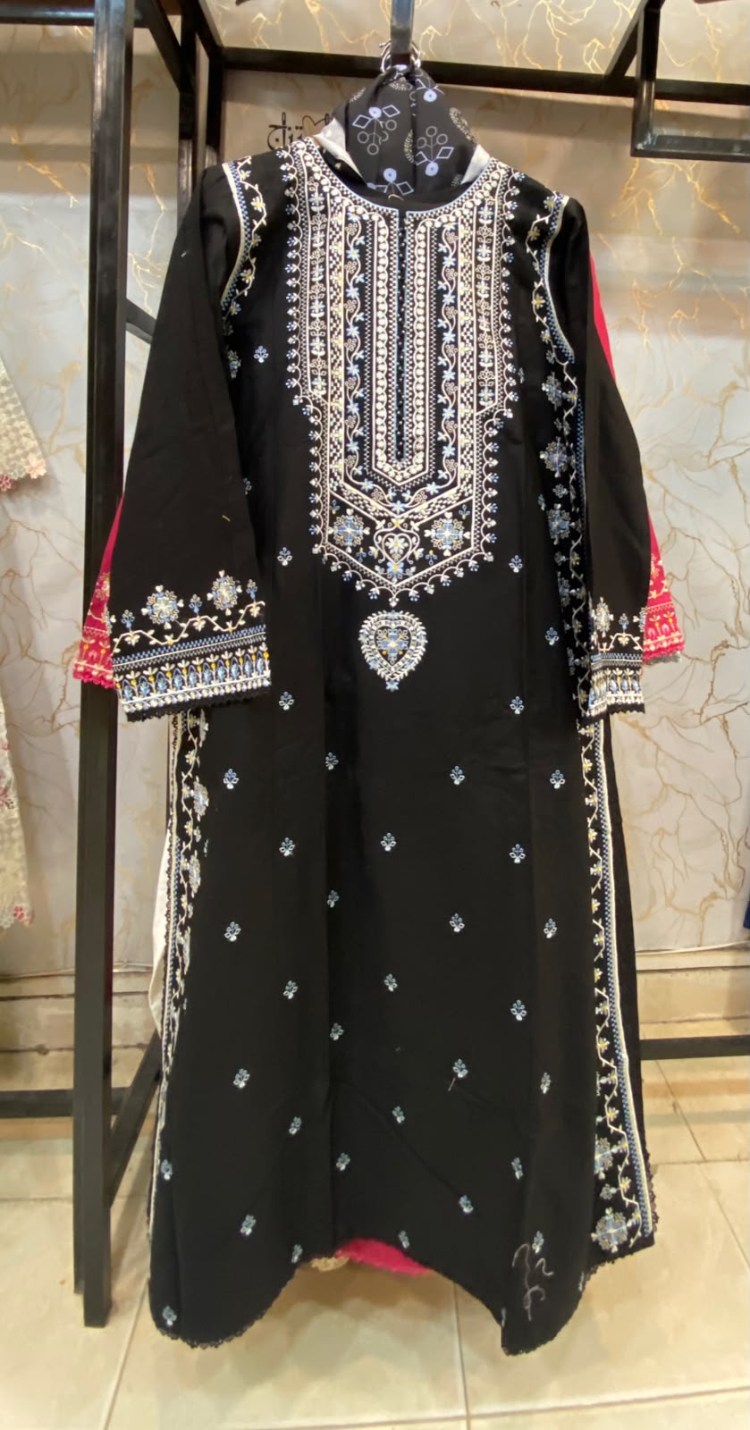 Winter Cotton Embroidered Stitch 3pc