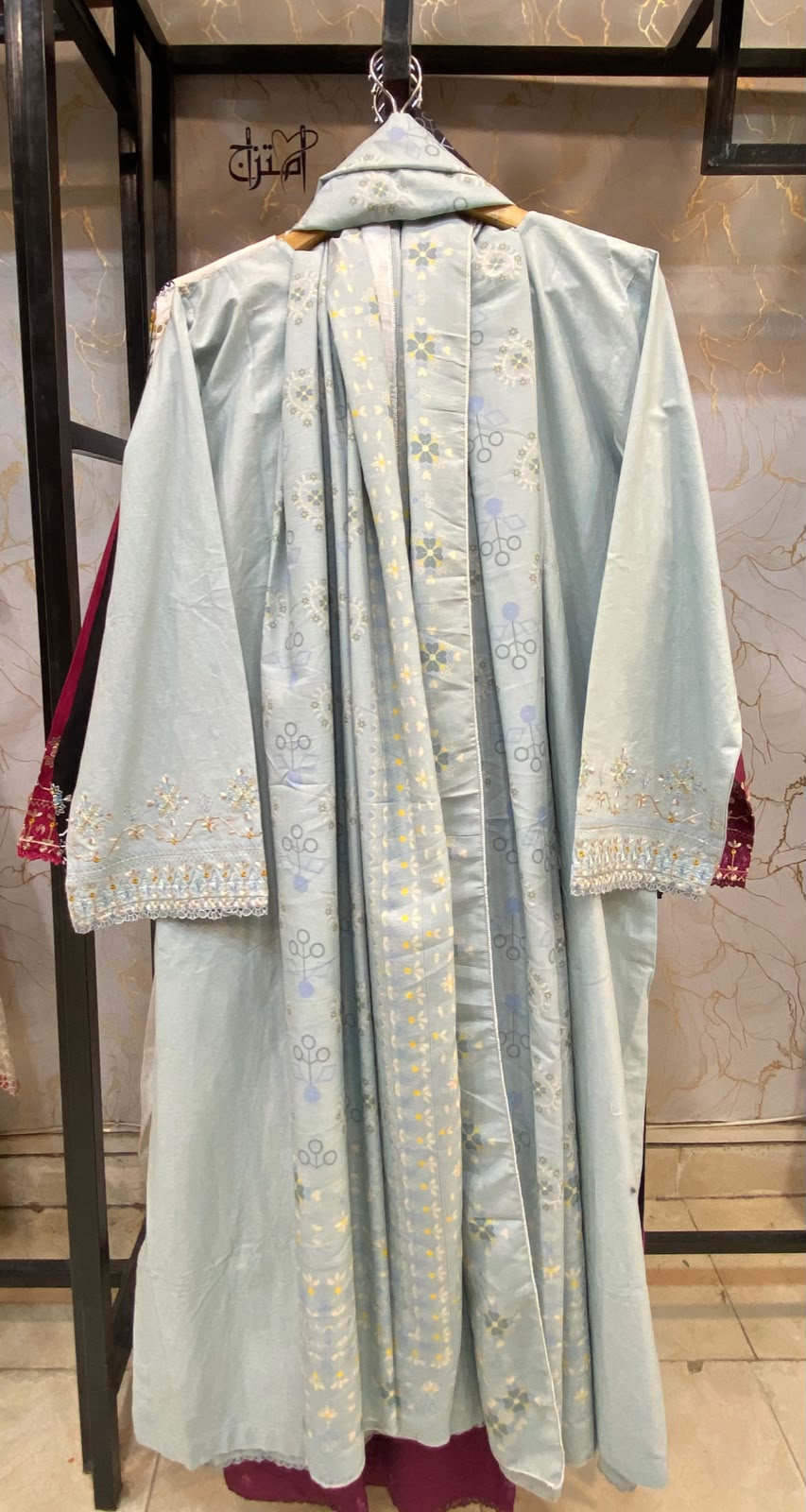 Winter cotton Embroidered Stitch 3pc