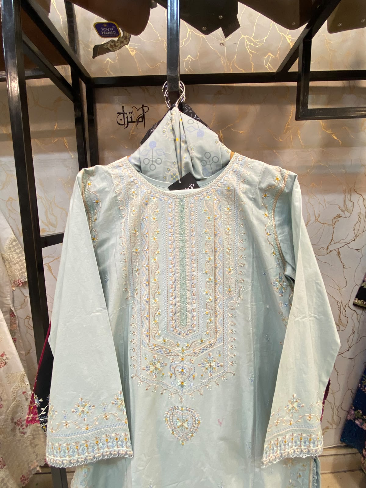 Winter cotton Embroidered Stitch 3pc