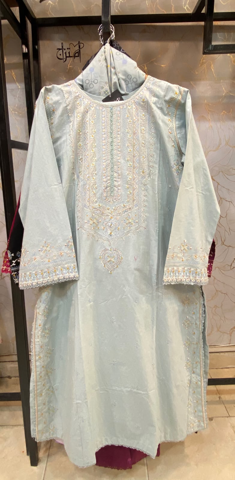 Winter cotton Embroidered Stitch 3pc