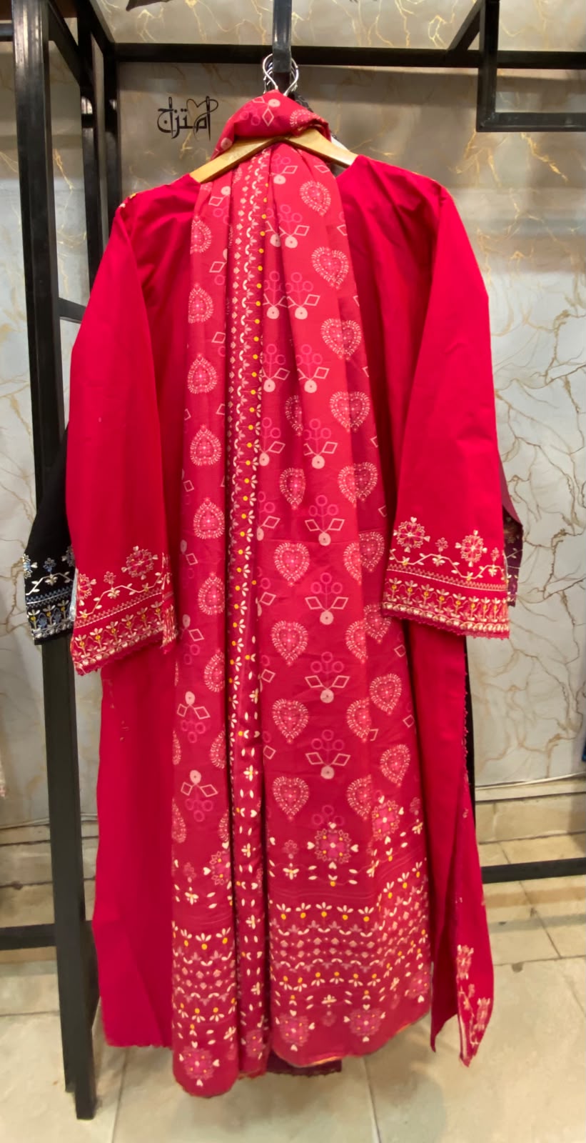 Winter Cotton Embroidered Stitch 3pc