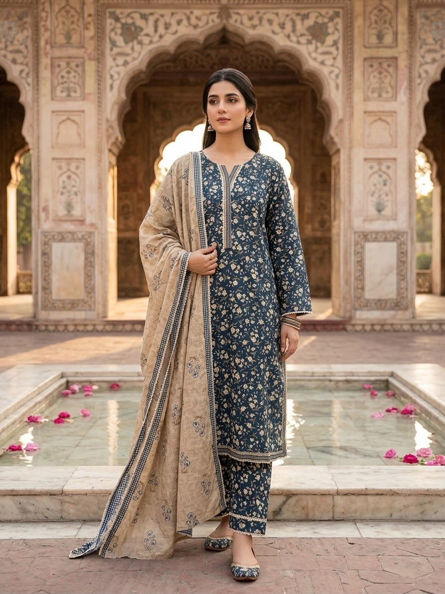 Winter Khaddar Stitch 3pc