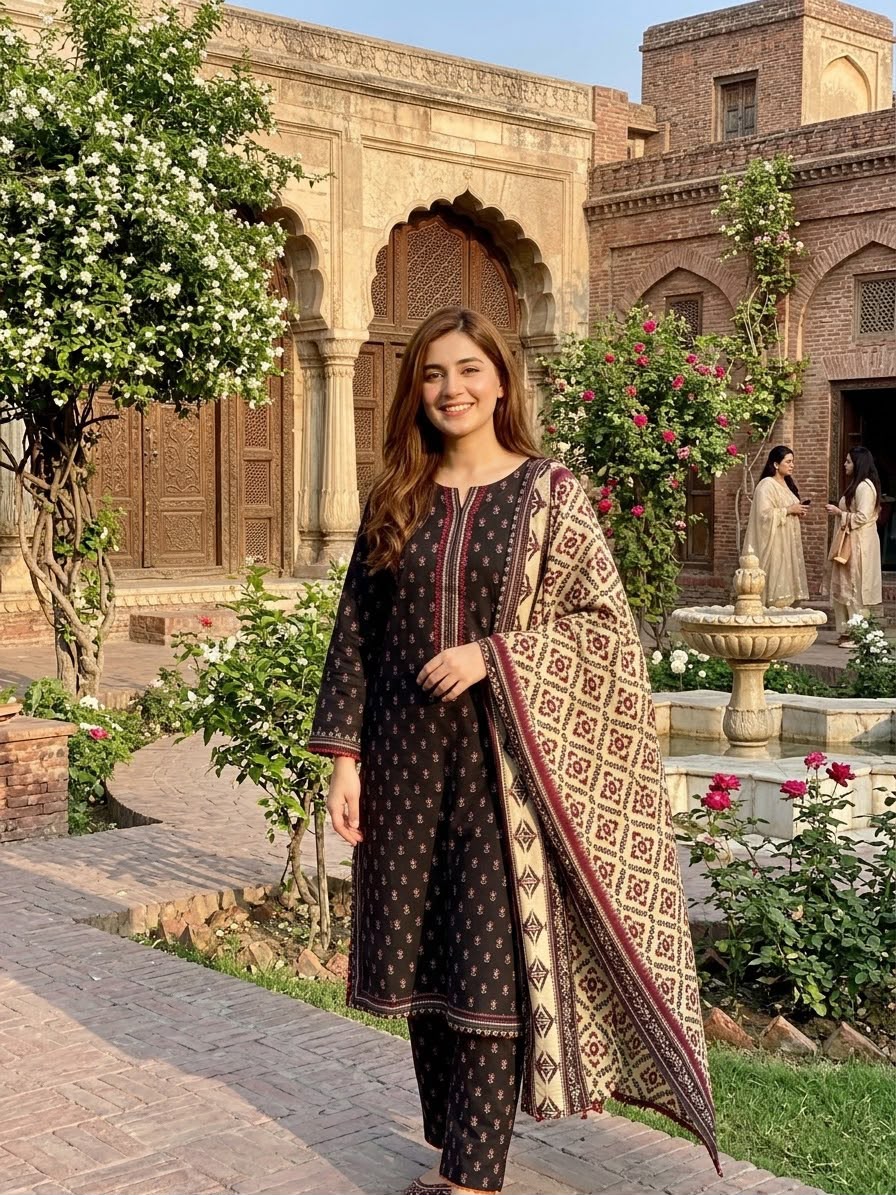 Winter Khaddar Stitch 3pc