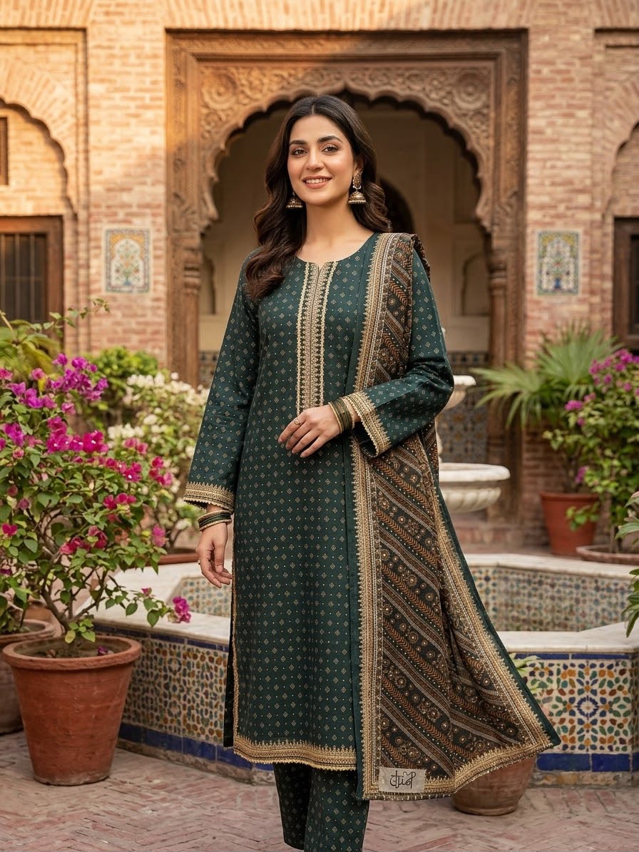 Winter Khaddar Stitch 3pc