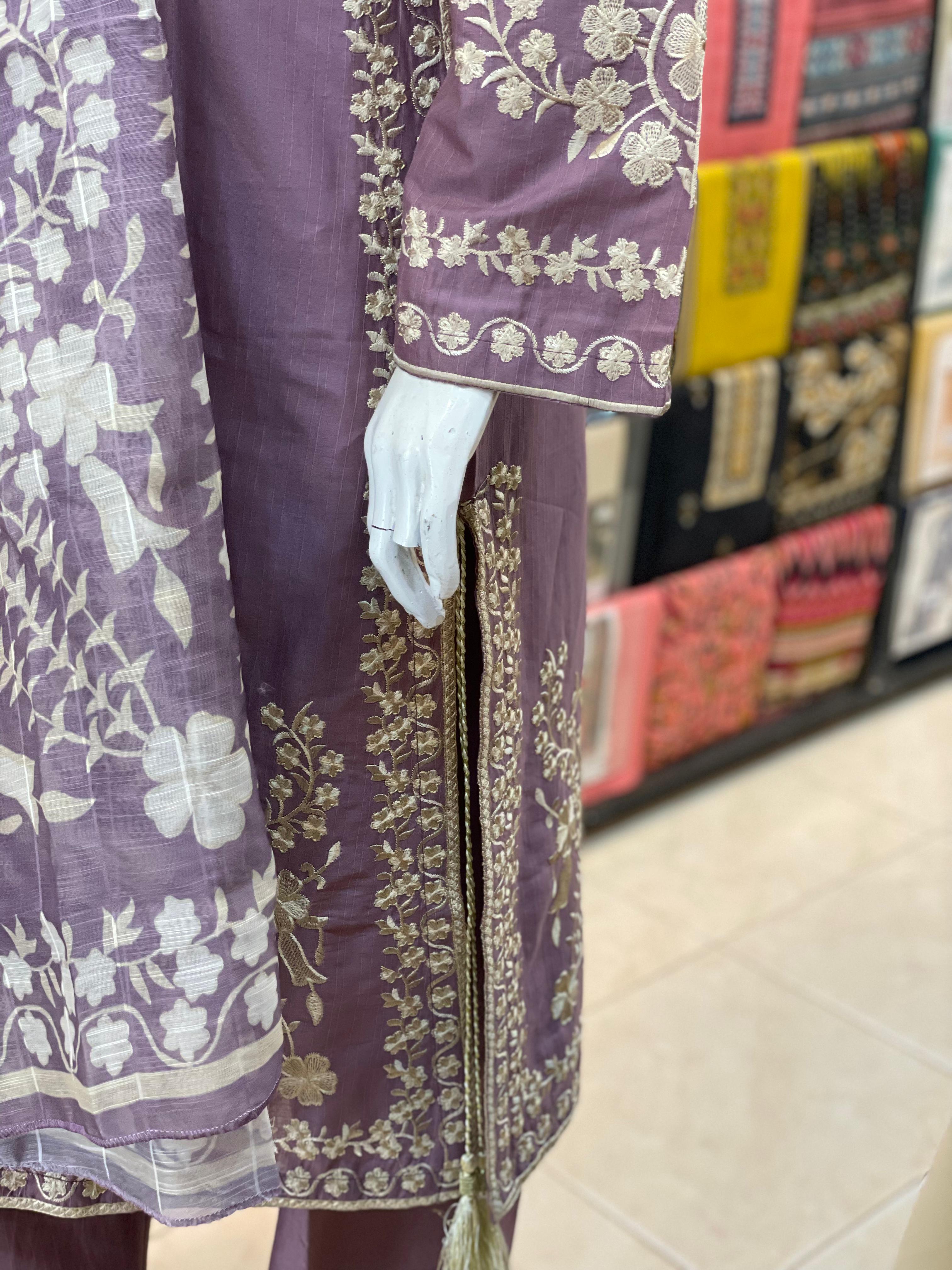 3 PIECE - EMBROIDERED LAWN SUIT