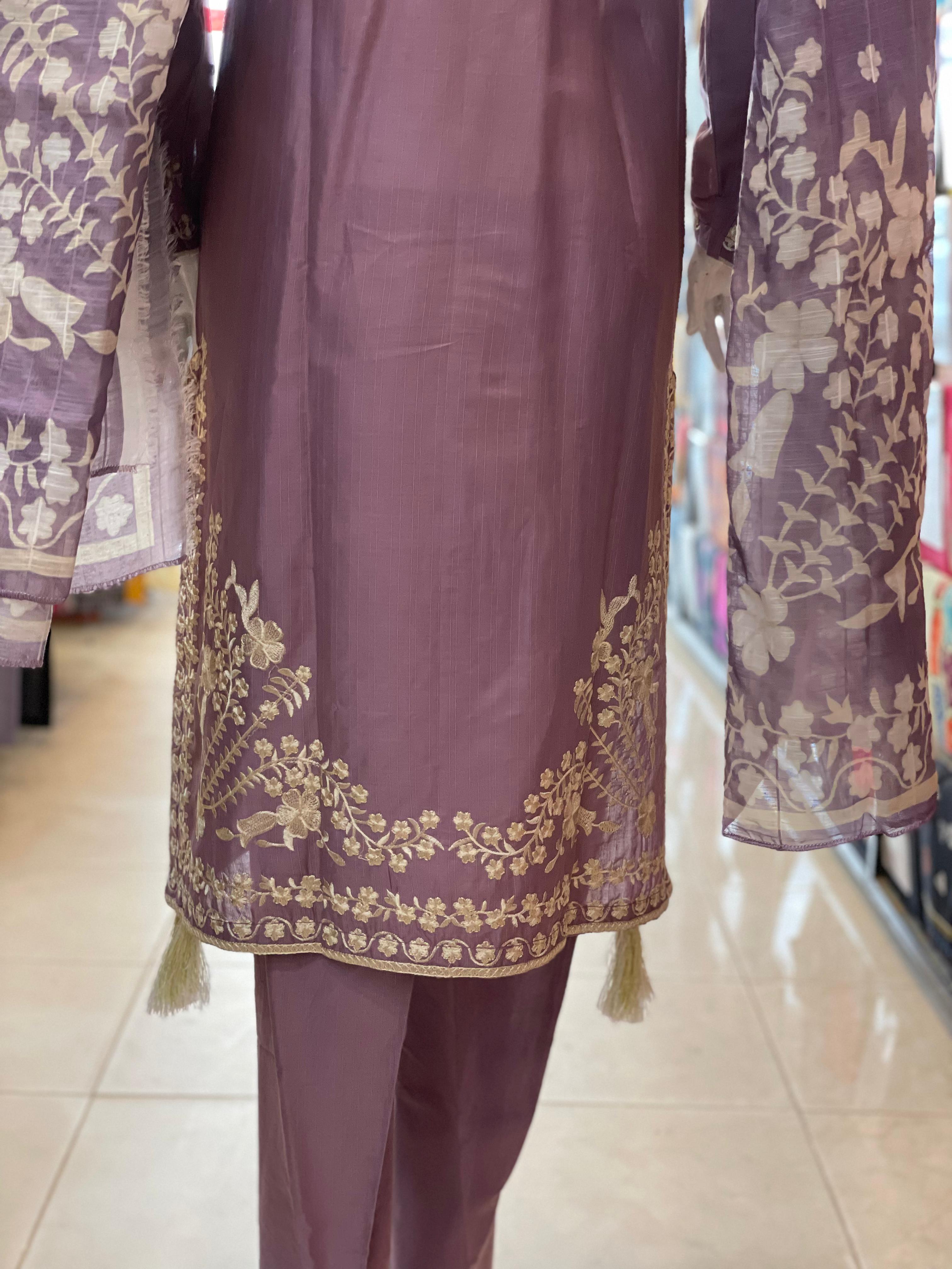 3 PIECE - EMBROIDERED LAWN SUIT