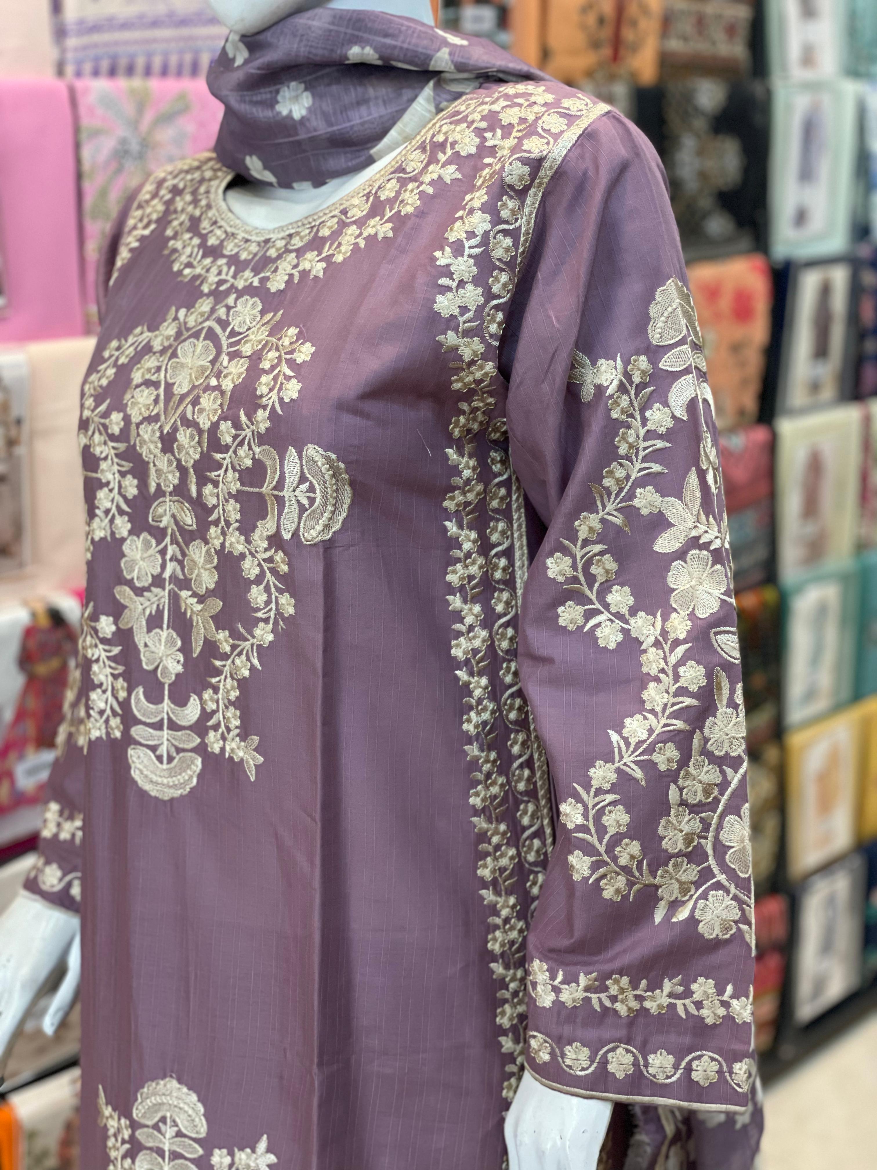 3 PIECE - EMBROIDERED LAWN SUIT