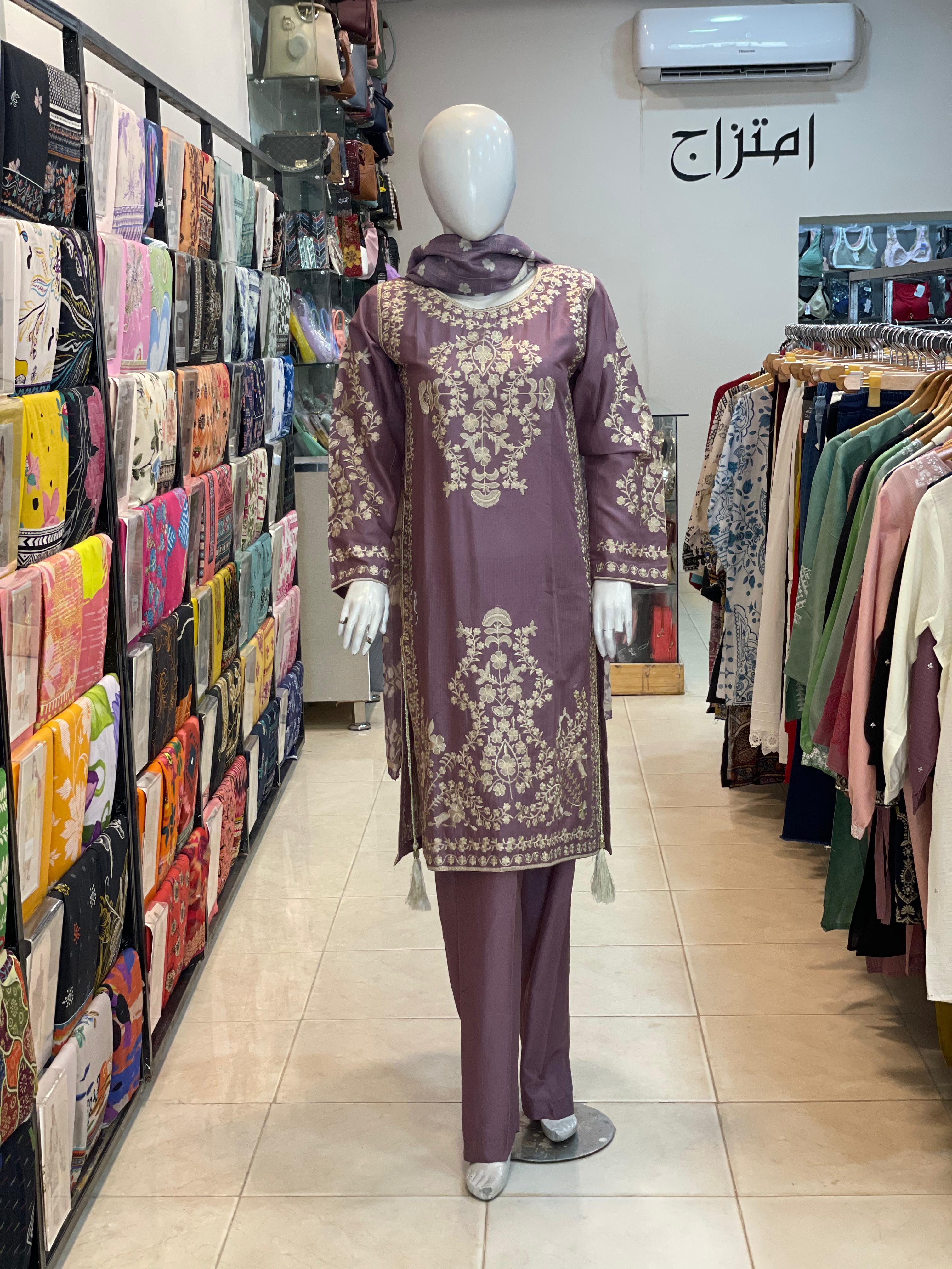 3 PIECE - EMBROIDERED LAWN SUIT