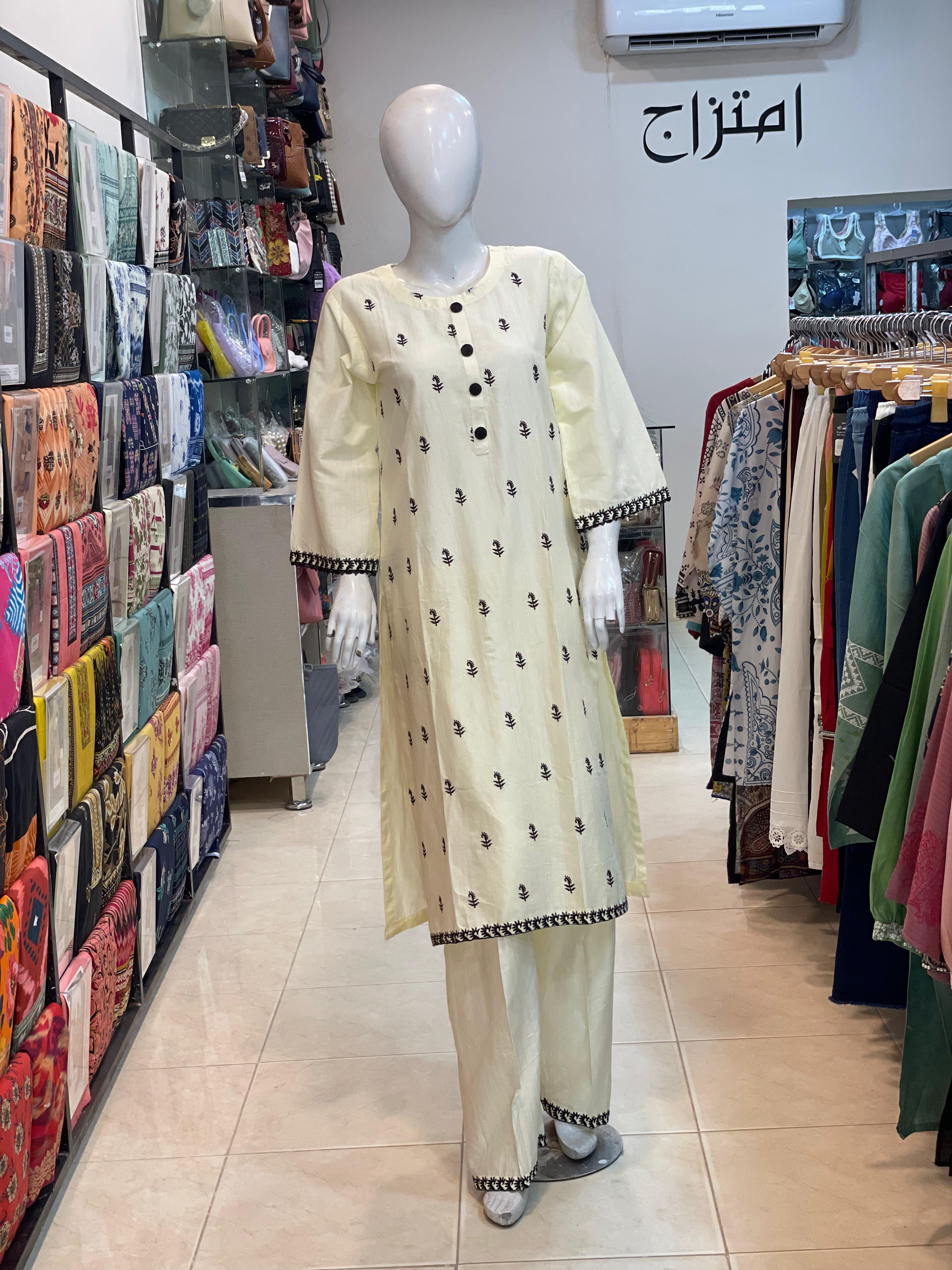 2 PIECE - EMBROIDERED LAWN SUIT