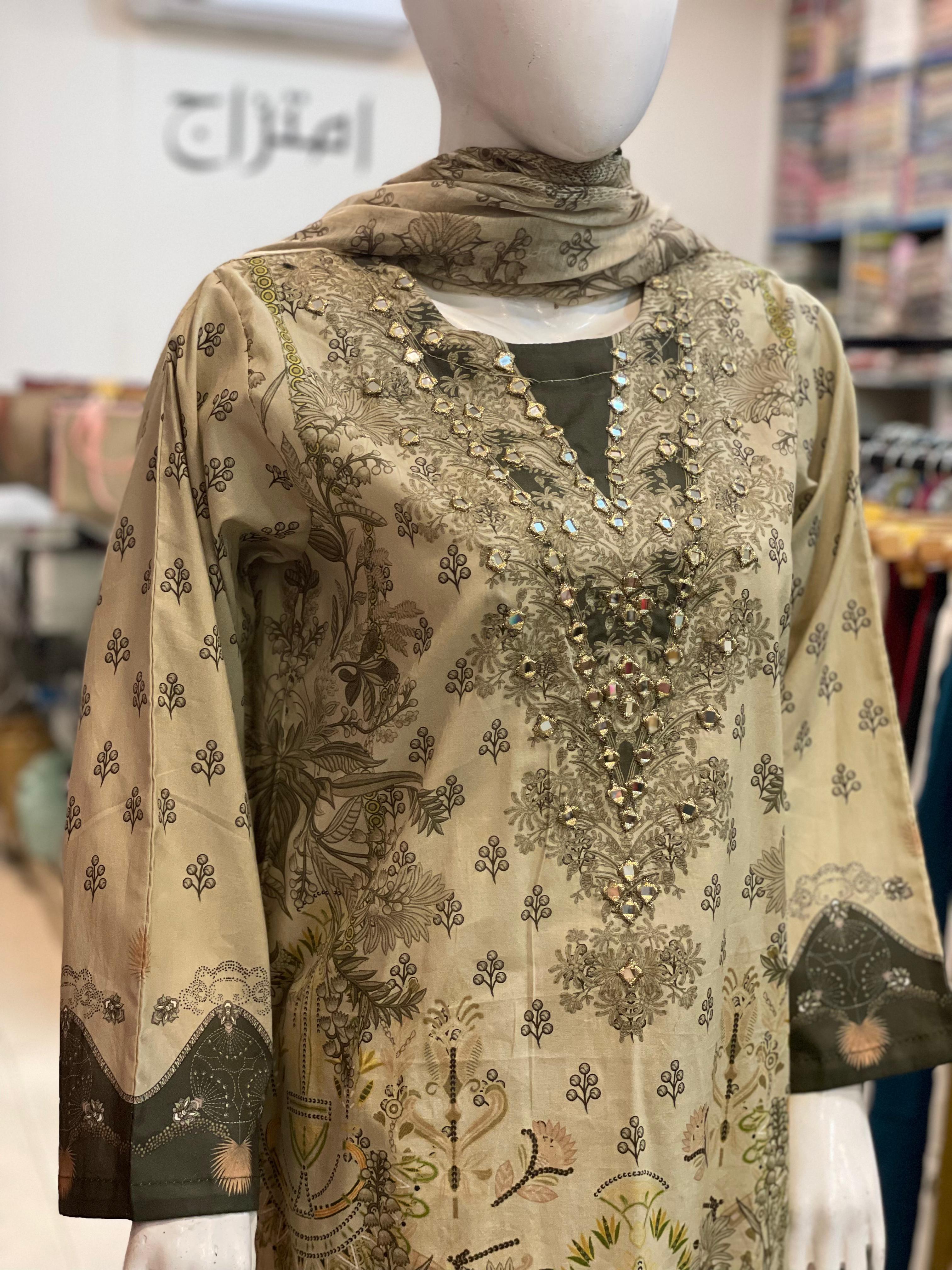 3 PIECE - EMBROIDERED LAWN SUIT