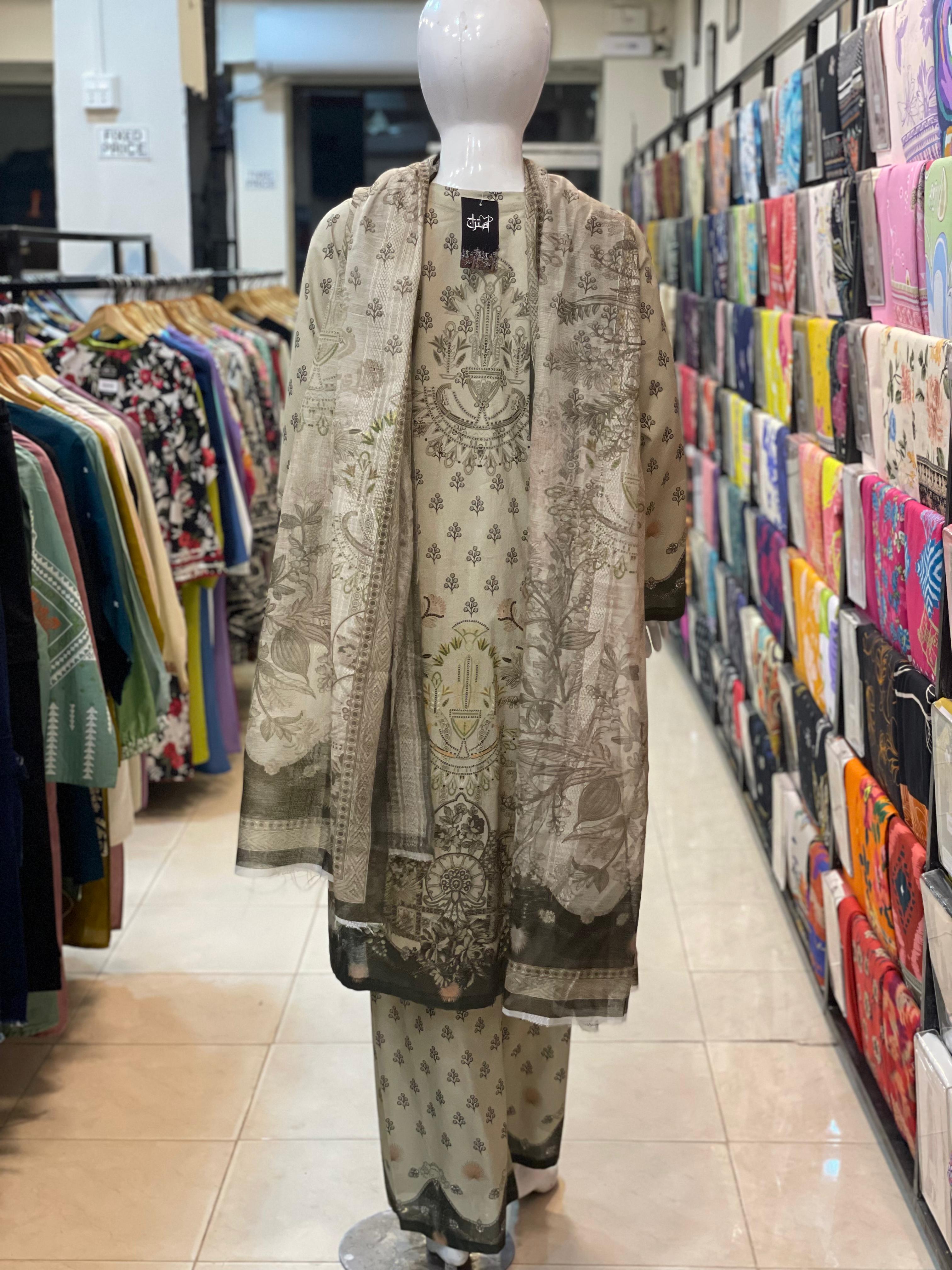 3 PIECE - EMBROIDERED LAWN SUIT