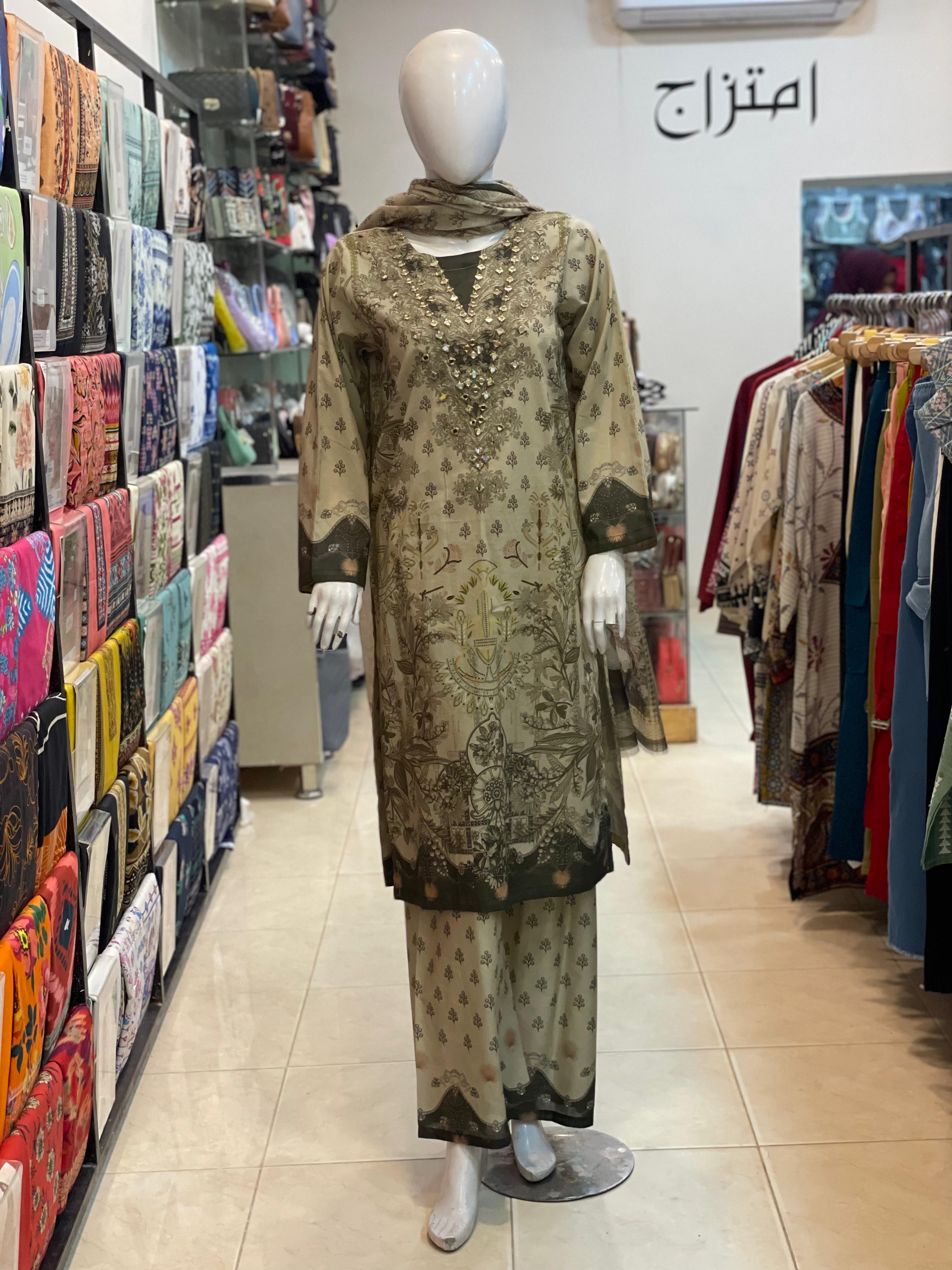 3 PIECE - EMBROIDERED LAWN SUIT