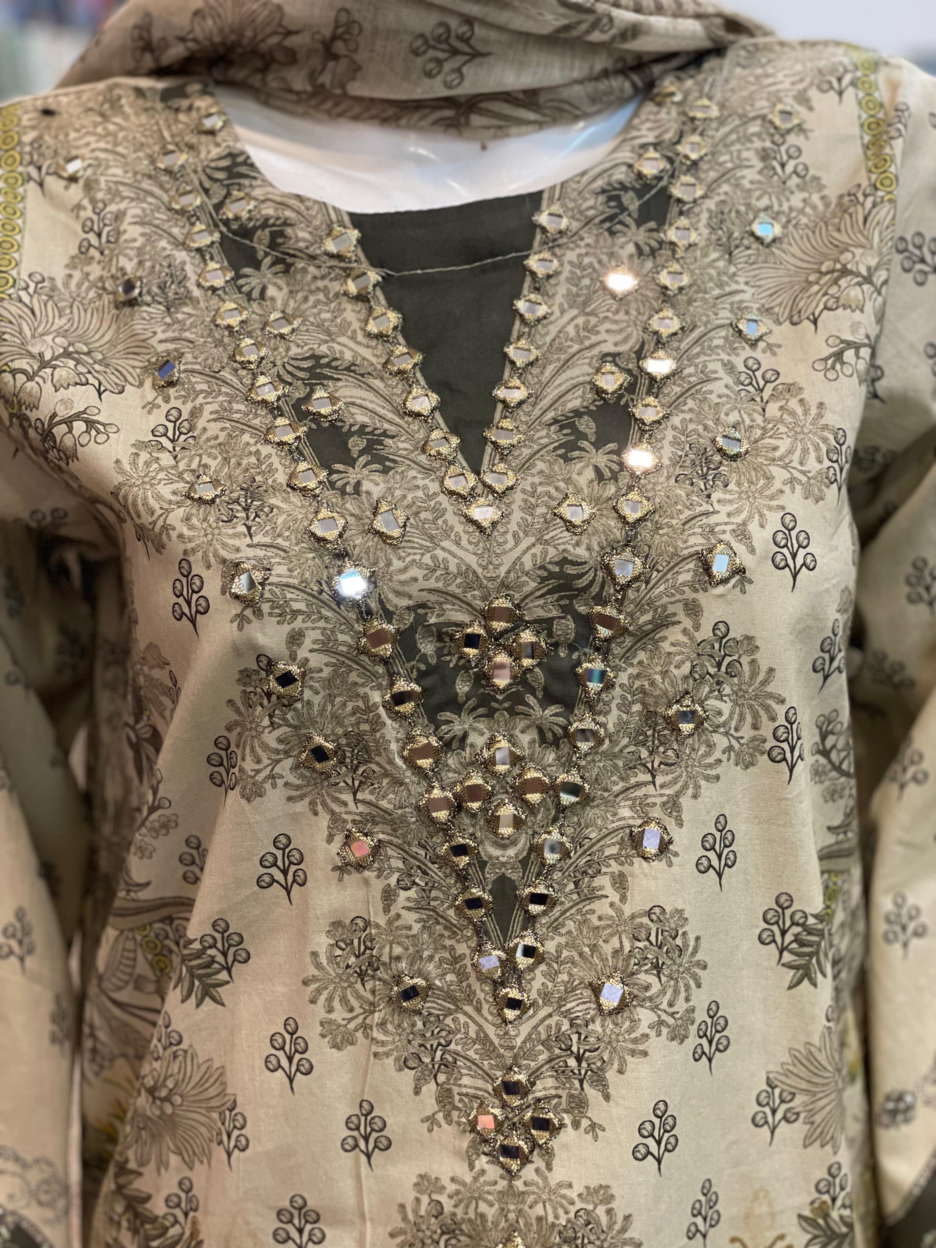 3 PIECE - EMBROIDERED LAWN SUIT