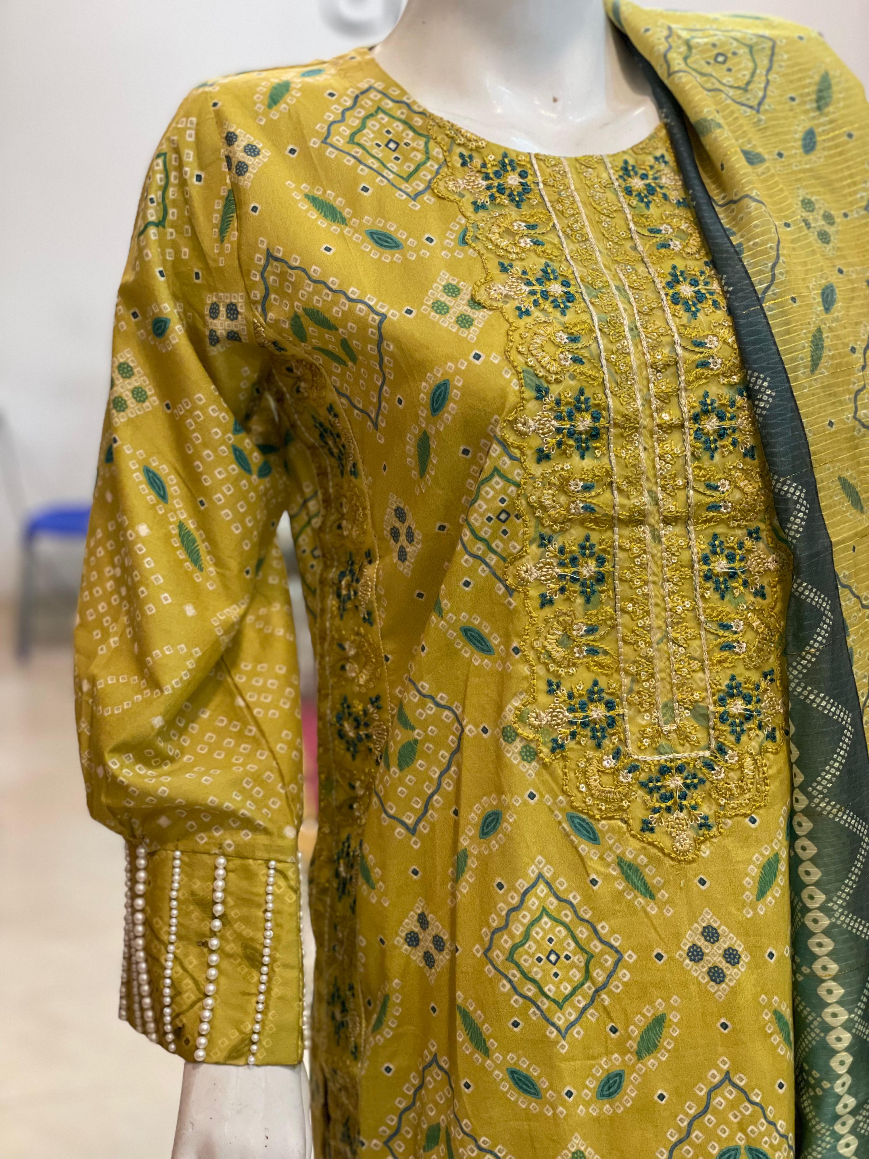 3 PIECE - EMBROIDERED LAWN SUIT
