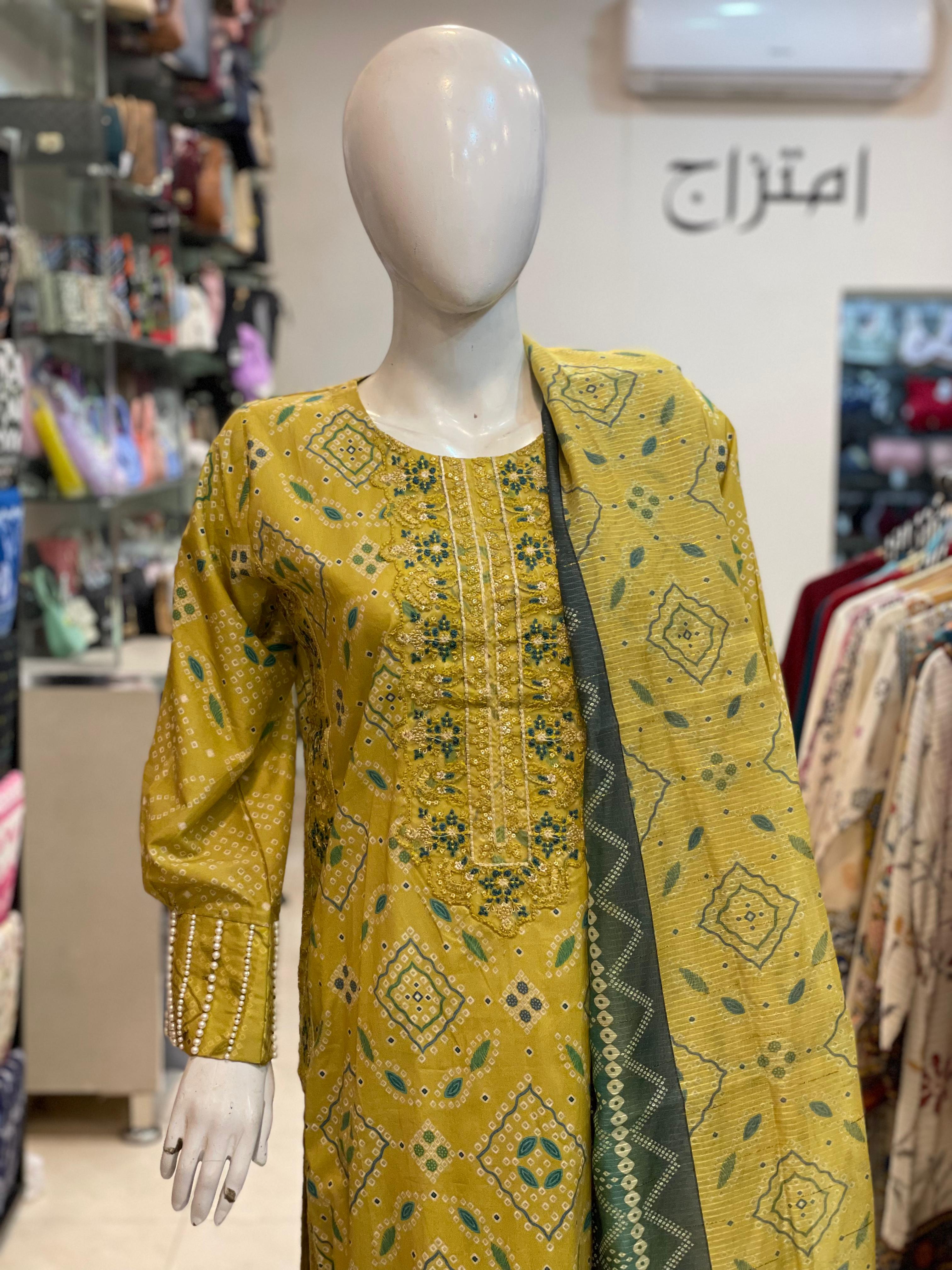 3 PIECE - EMBROIDERED LAWN SUIT