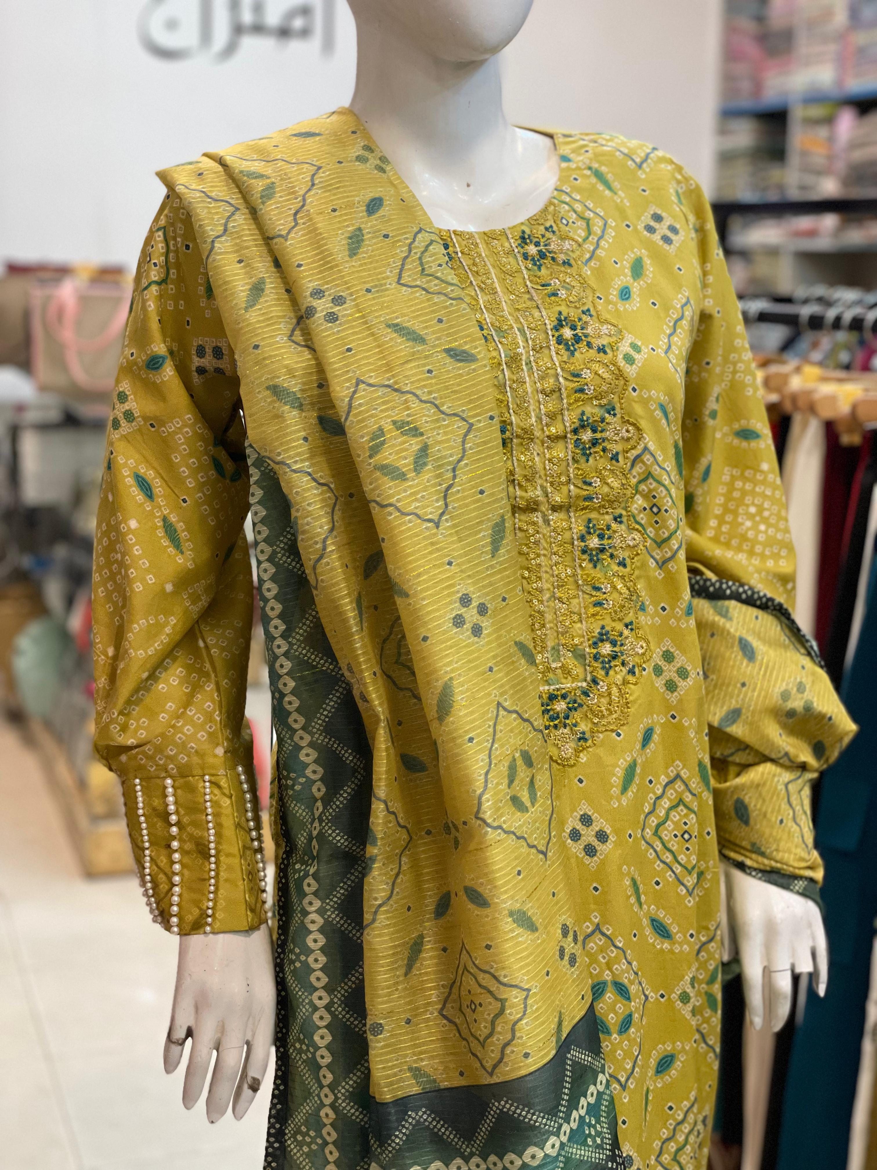 3 PIECE - EMBROIDERED LAWN SUIT