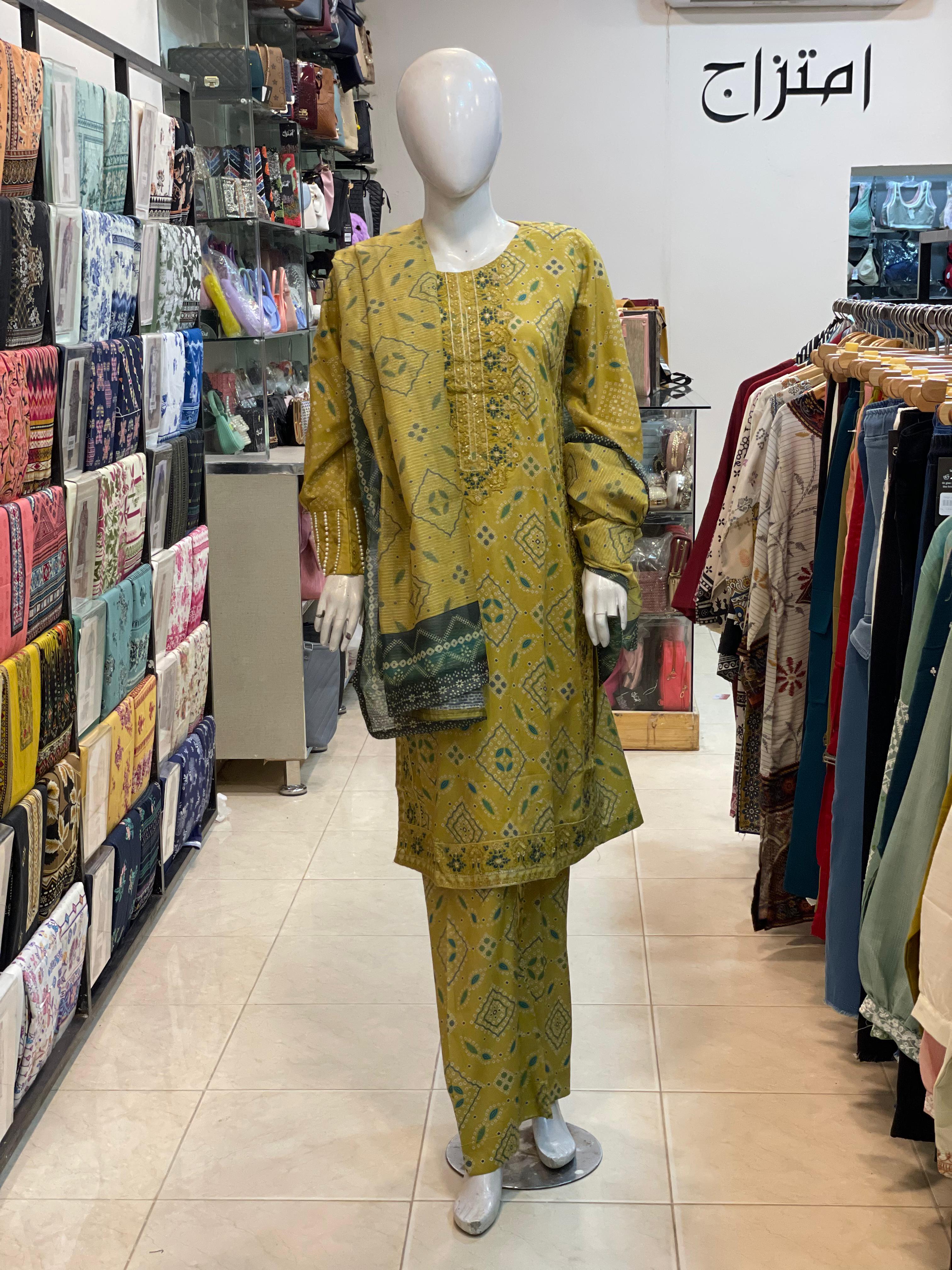 3 PIECE - EMBROIDERED LAWN SUIT
