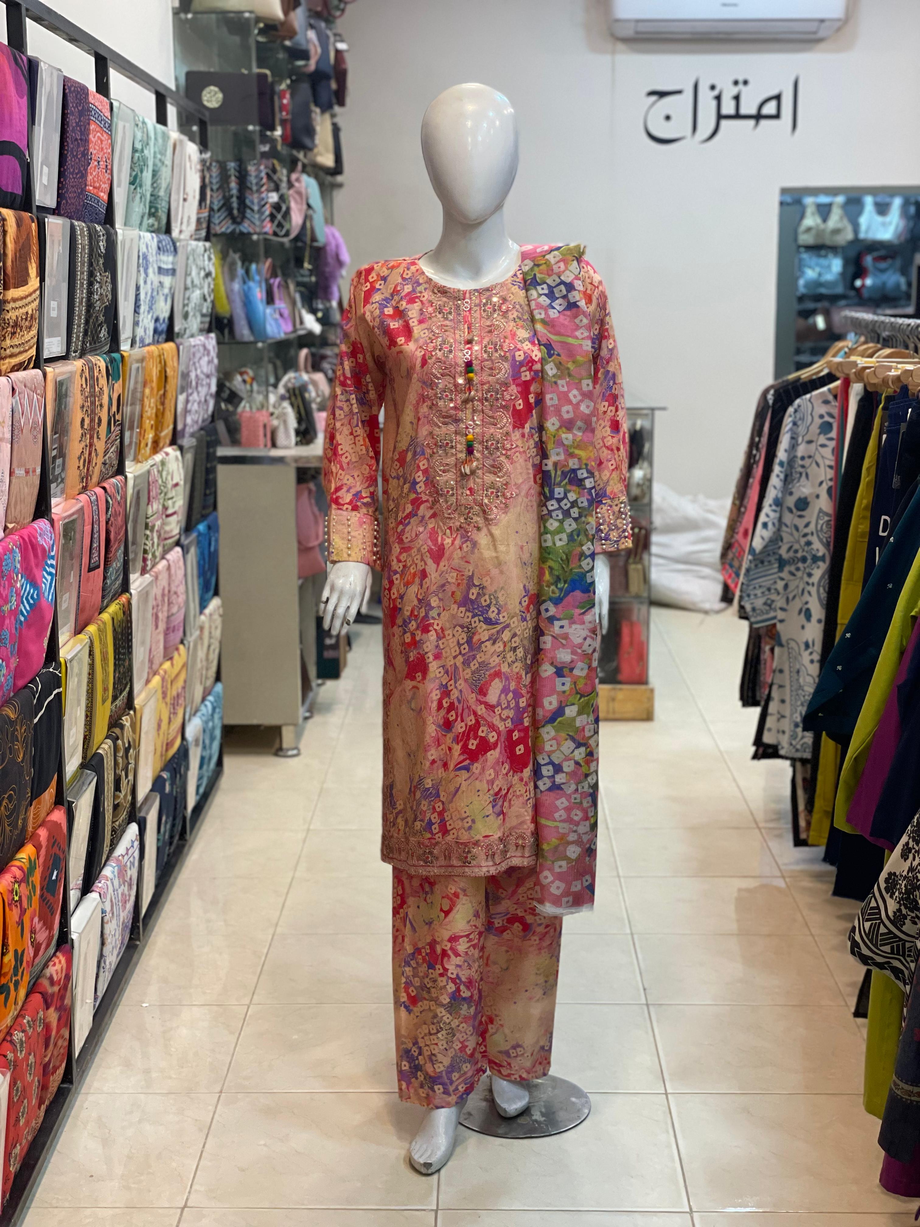 3 PIECE - EMBROIDERED LAWN SUIT