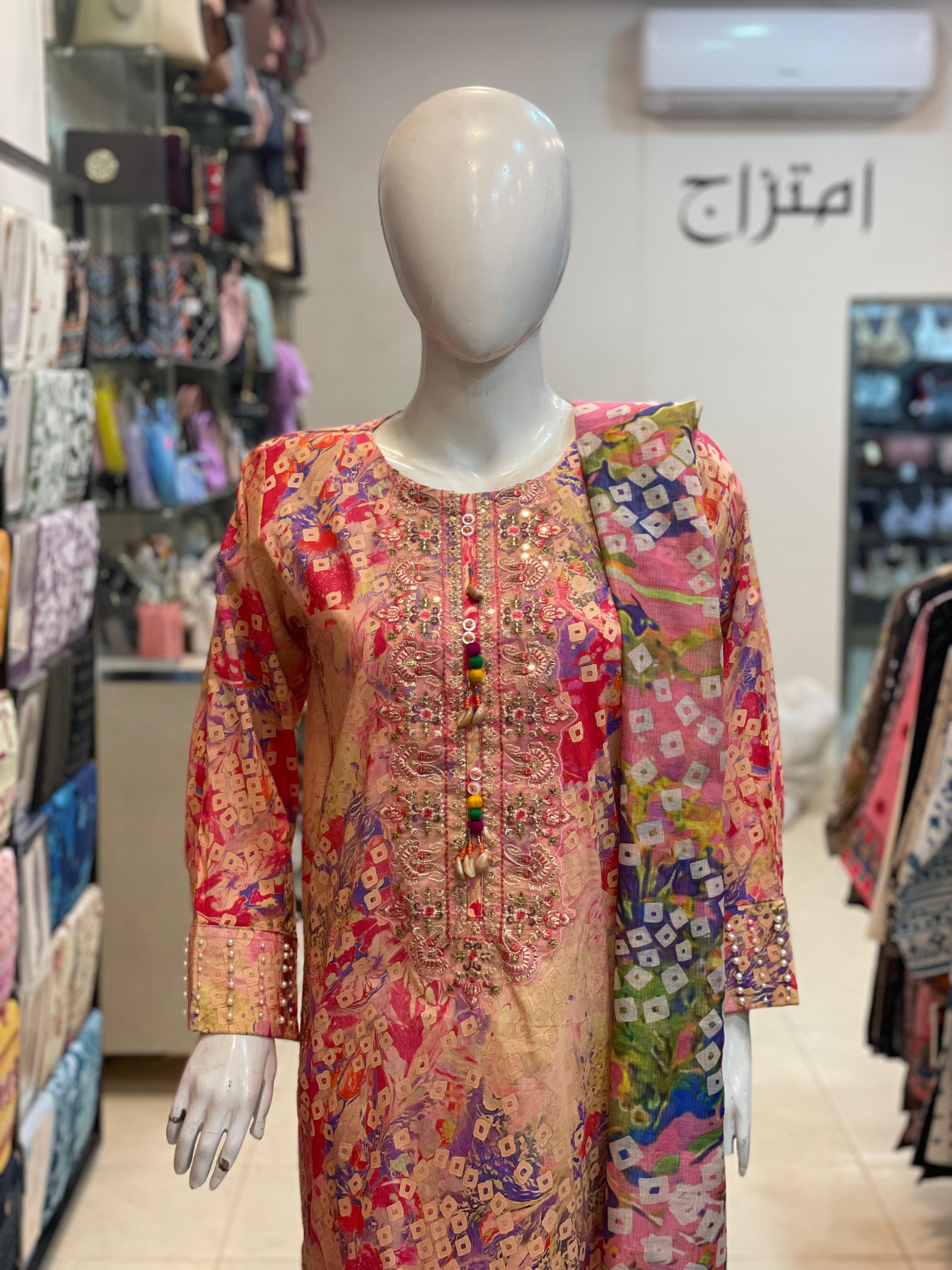 3 PIECE - EMBROIDERED LAWN SUIT