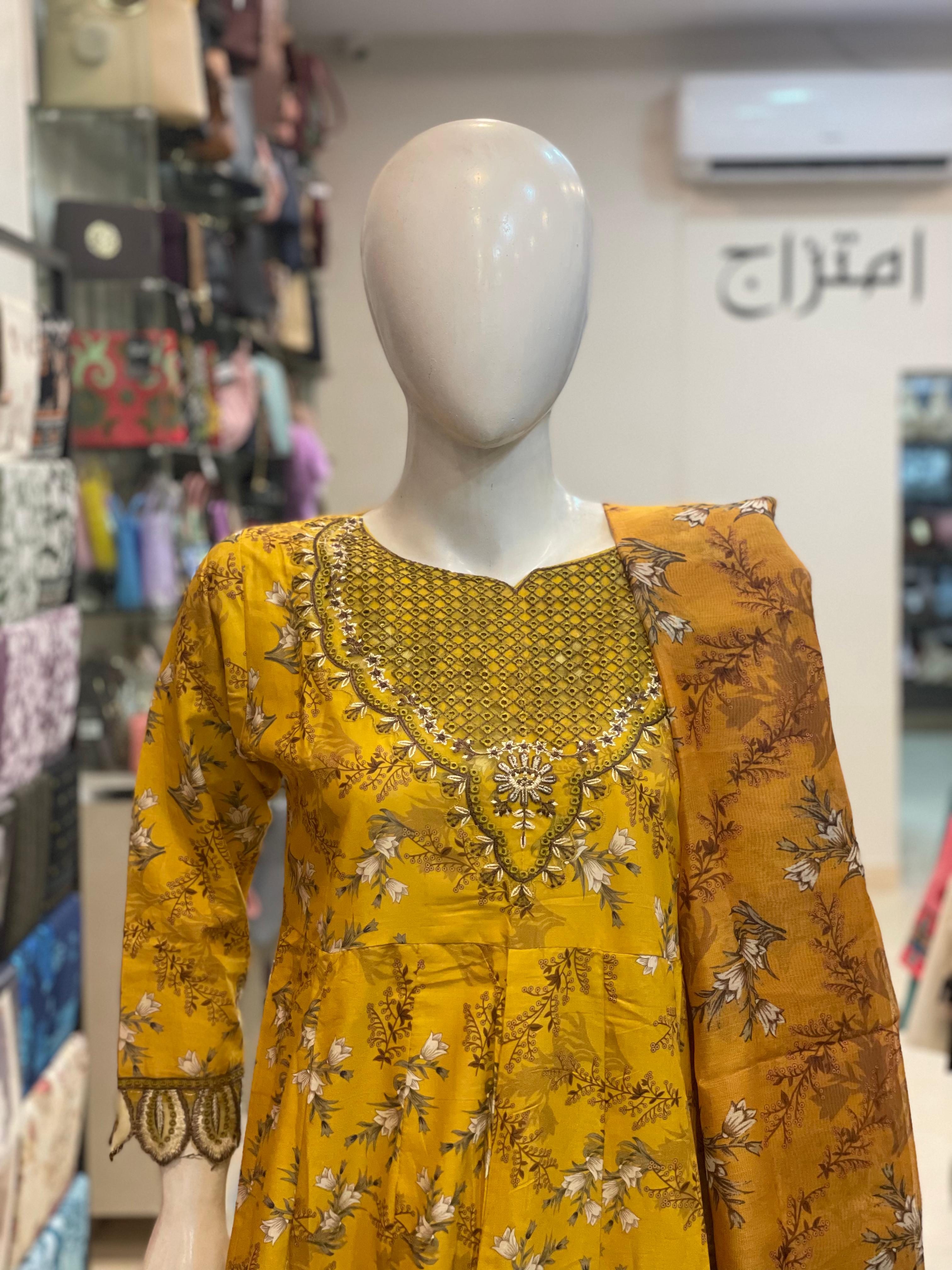 3 PIECE - EMBROIDERED LAWN FROCK