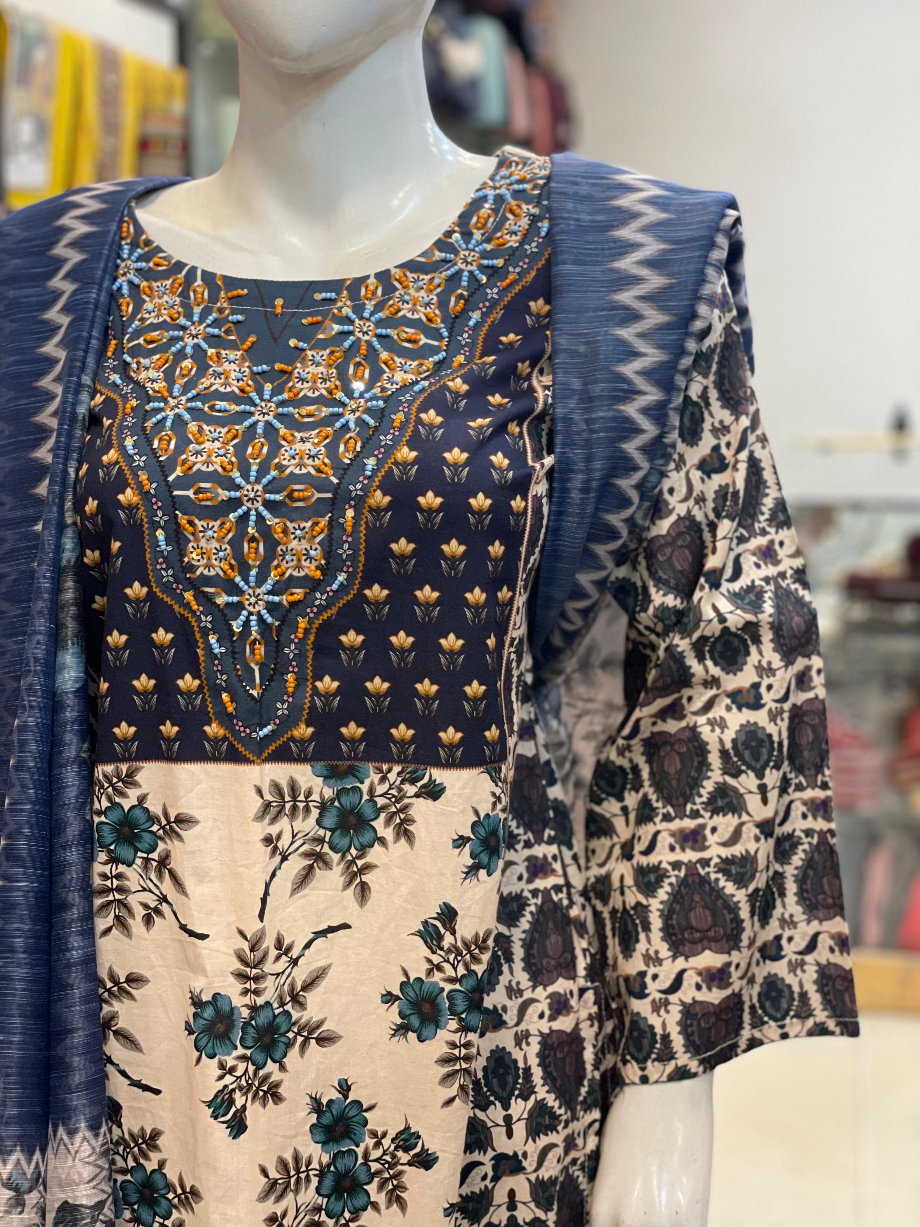 3 PIECE - EMBROIDERED LAWN SUIT