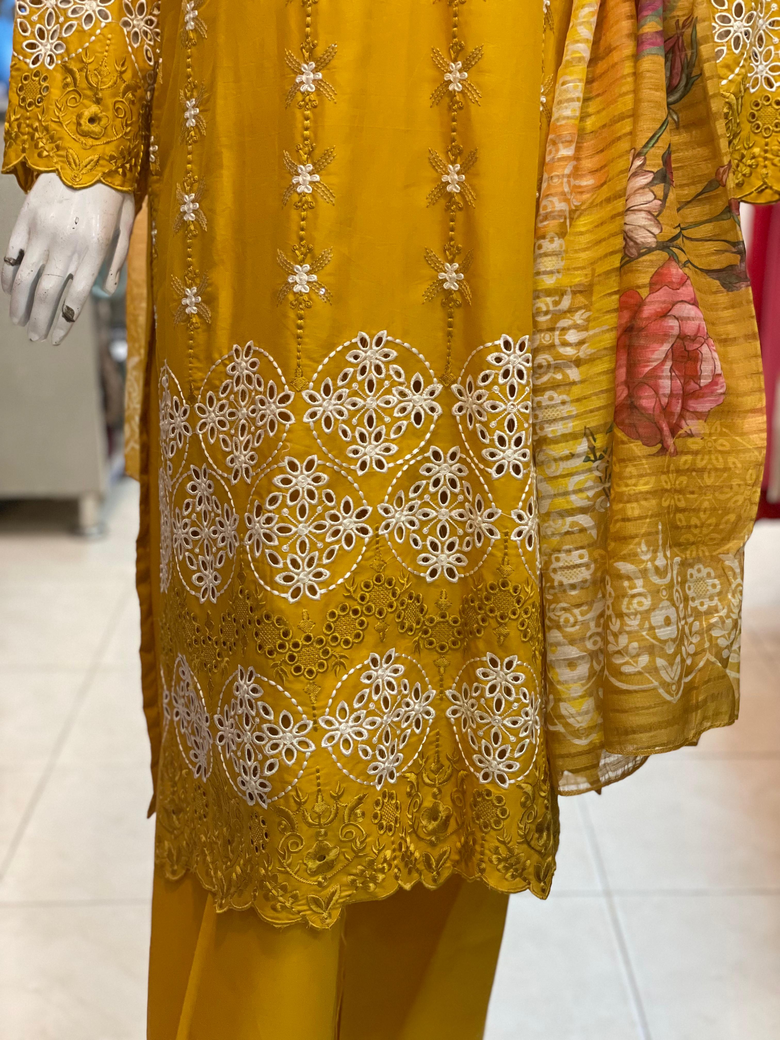 3 PIECE - EMBROIDERED LAWN SUIT