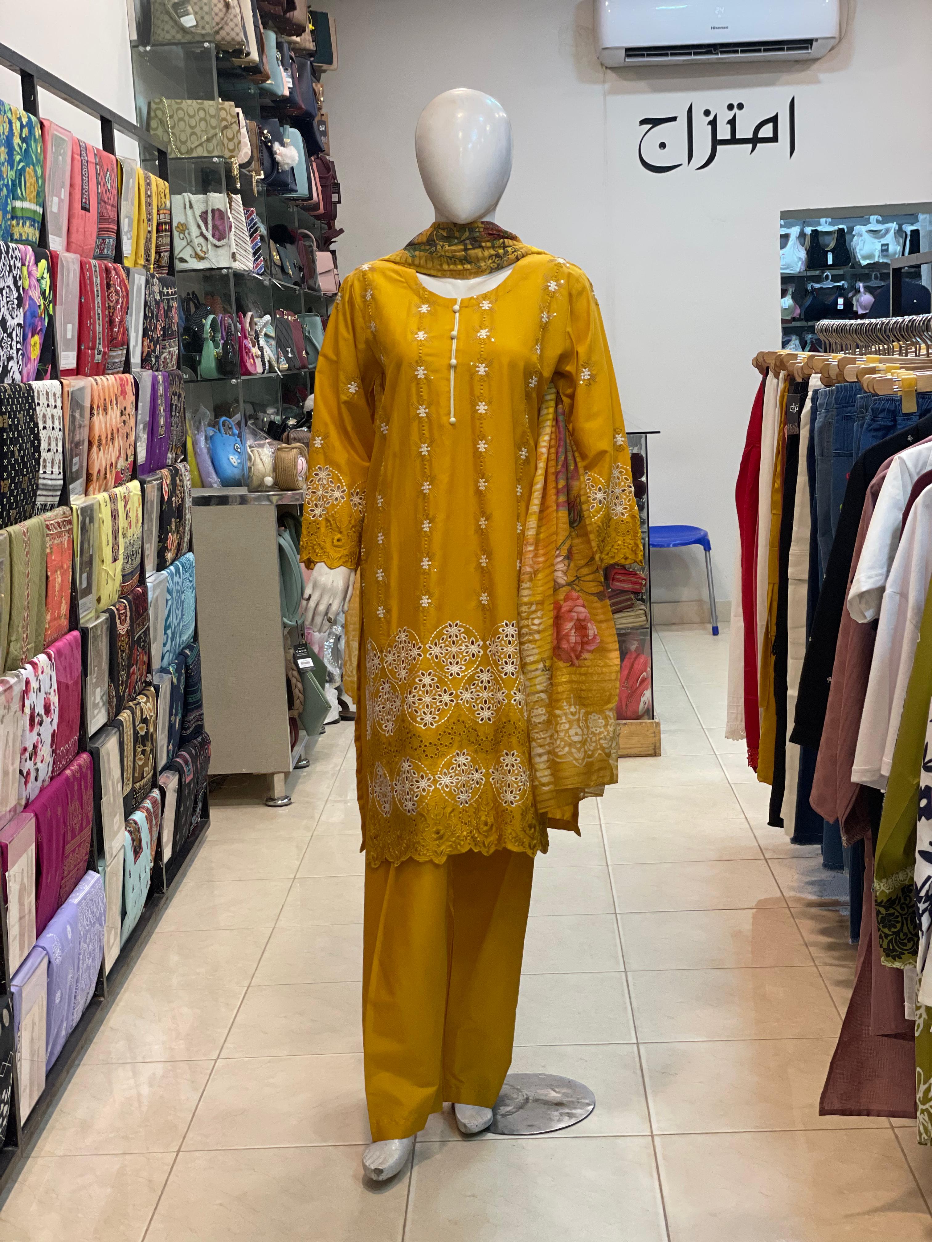 3 PIECE - EMBROIDERED LAWN SUIT