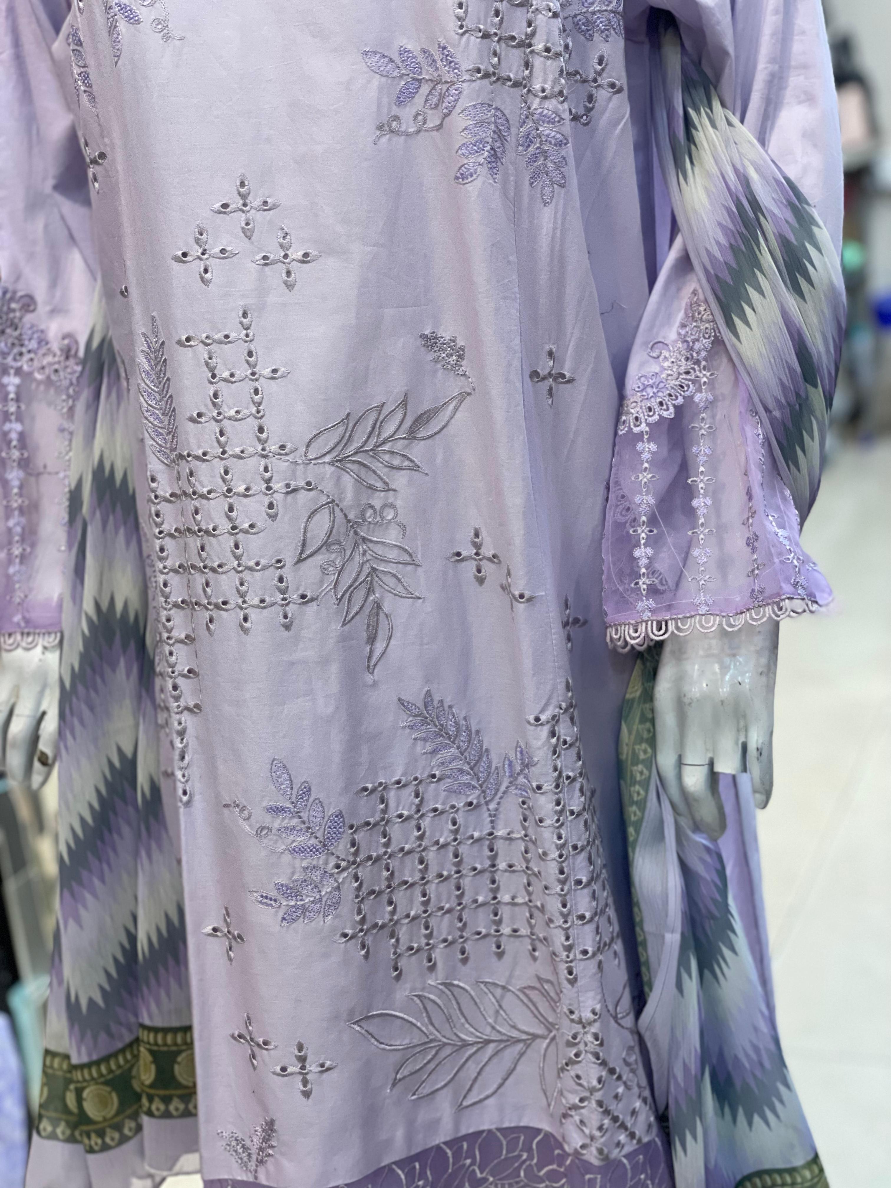 3 PIECE - EMBROIDERED LAWN SUIT