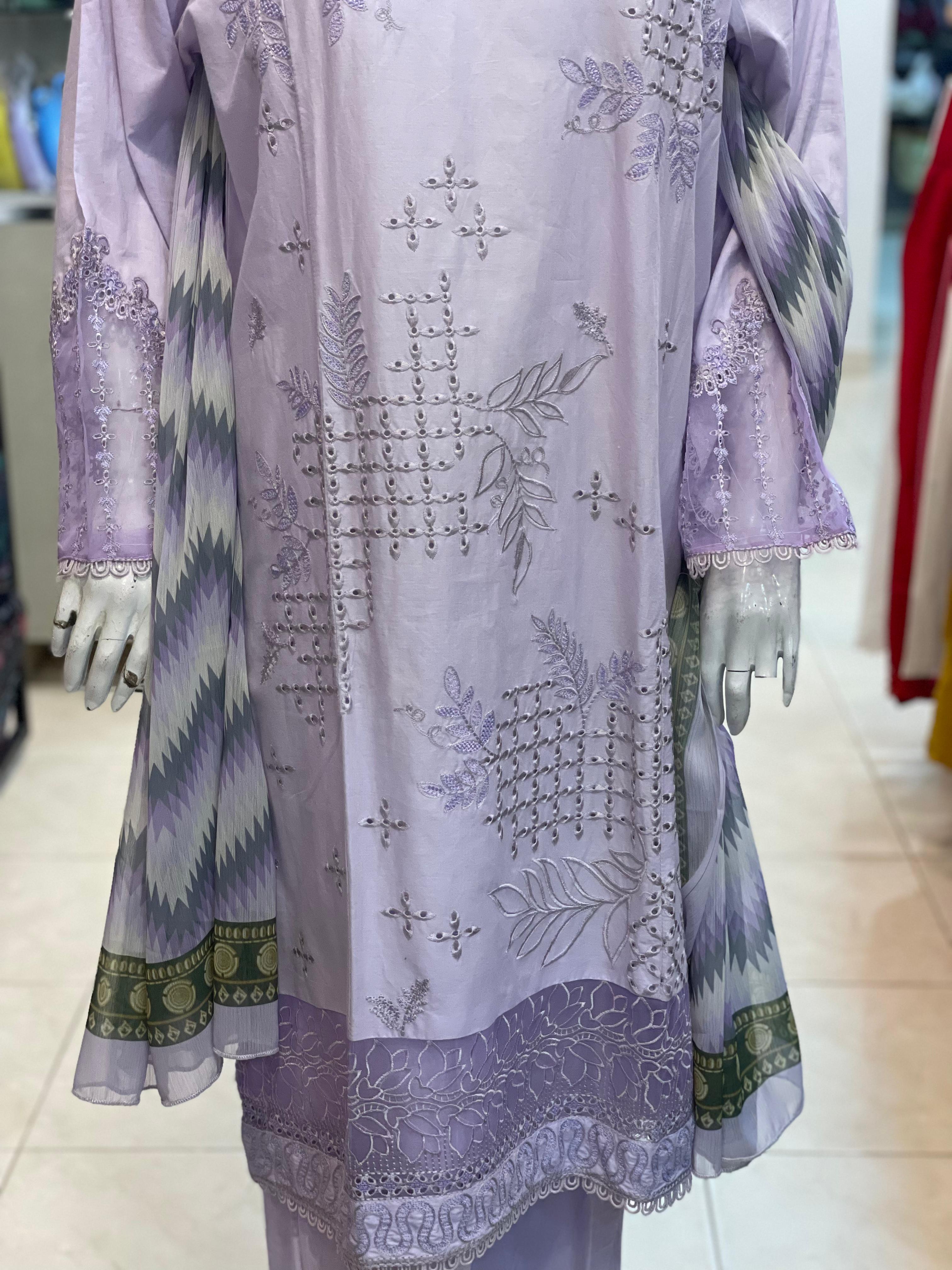3 PIECE - EMBROIDERED LAWN SUIT