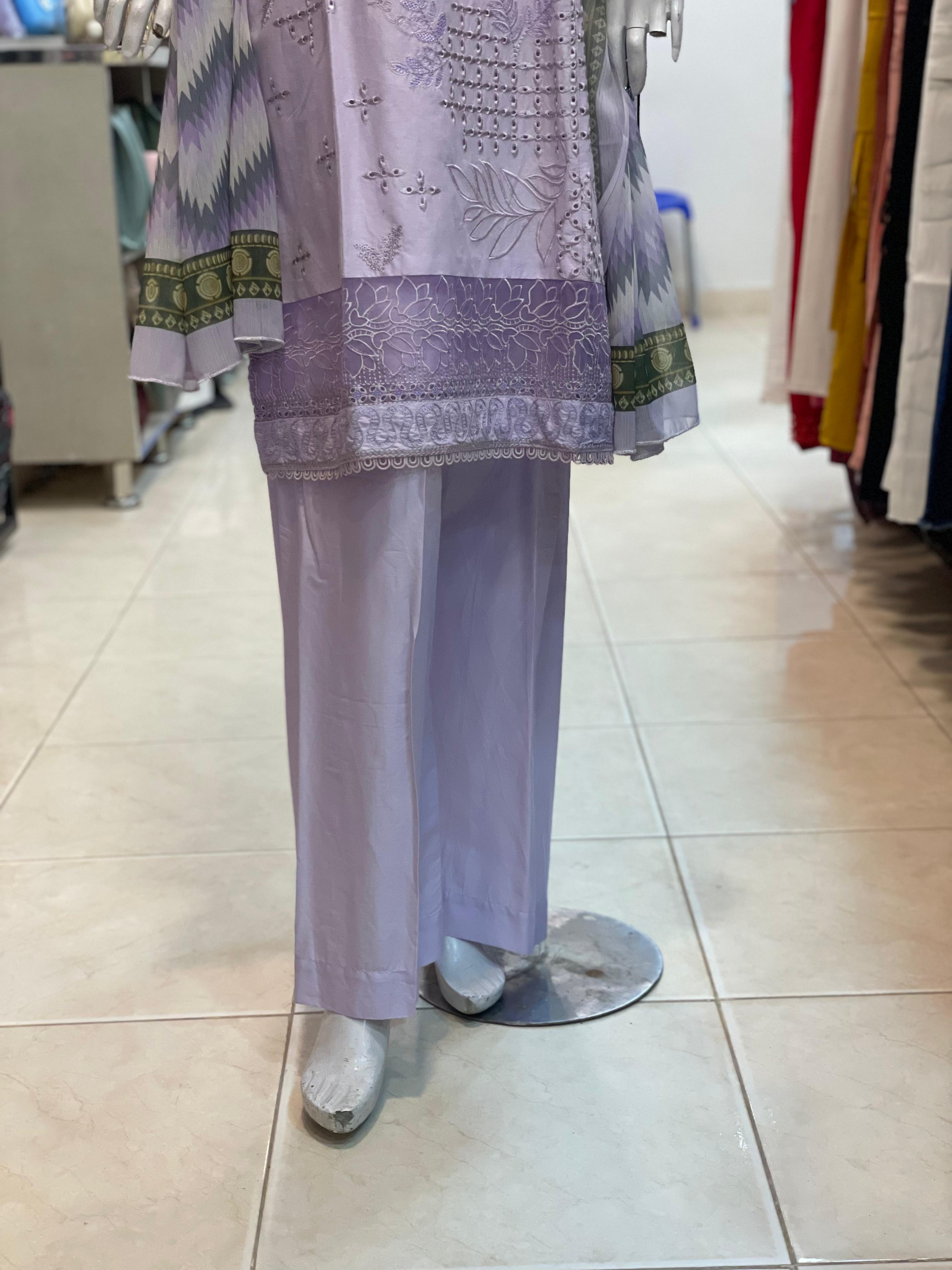 3 PIECE - EMBROIDERED LAWN SUIT