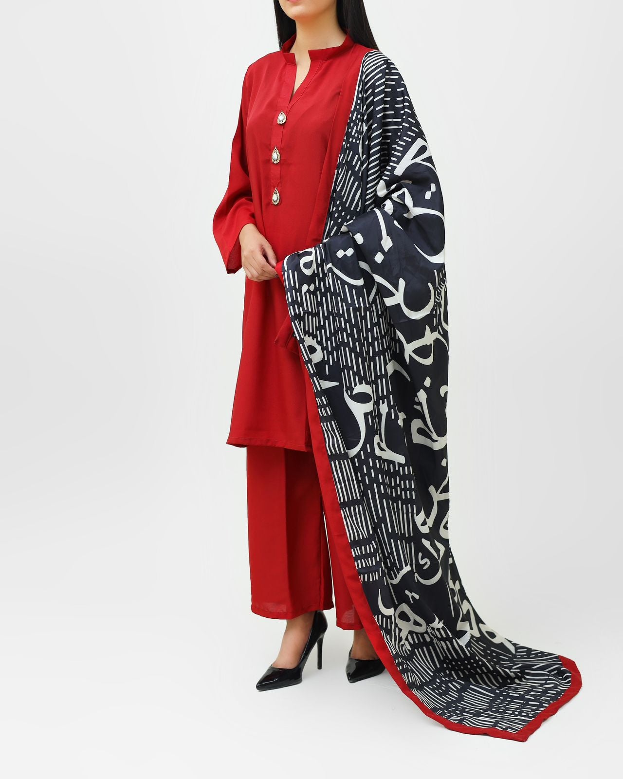 Grip 3 PIECE With Callligraphy Duppata