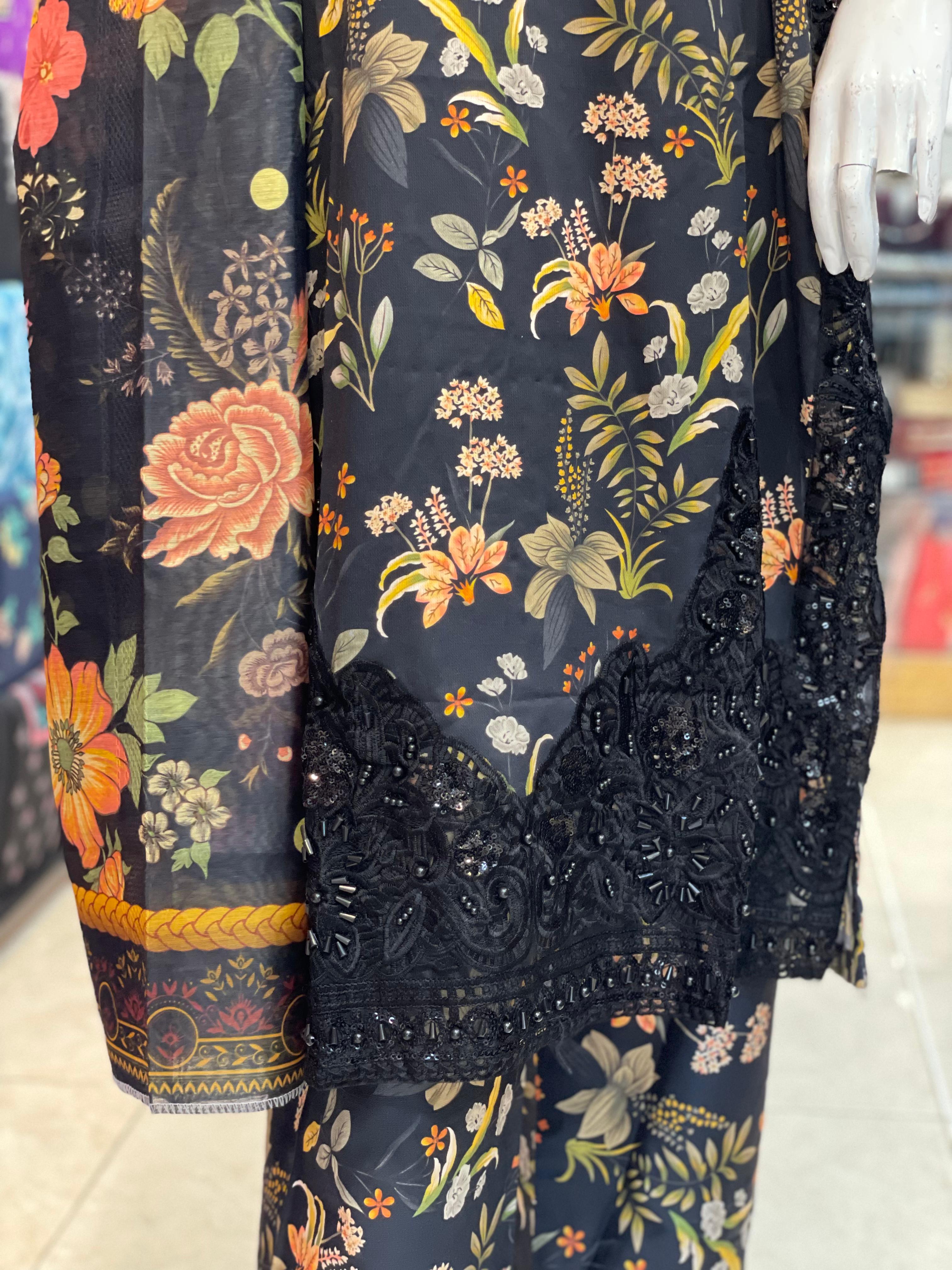 3 PIECE - EMBROIDERED CORDUROY SUIT