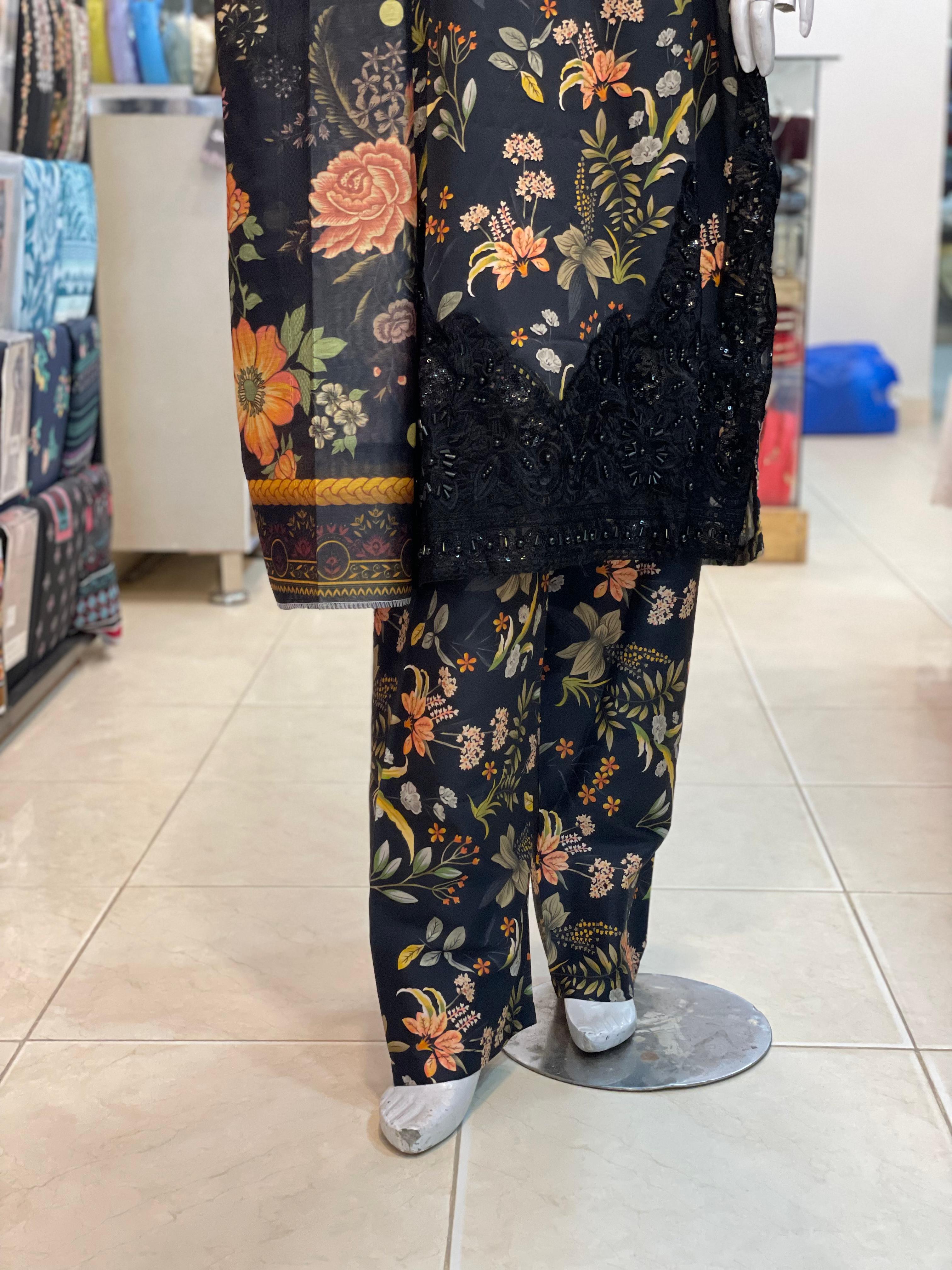 3 PIECE - EMBROIDERED CORDUROY SUIT