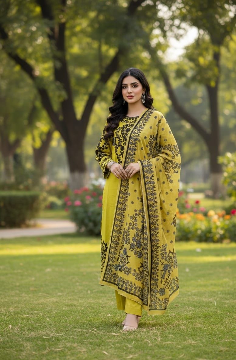 3 PIECE - EMBROIDERED SUIT