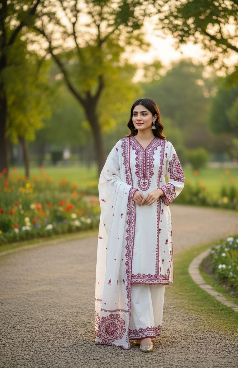 3 PIECE - EMBROIDERED SUIT