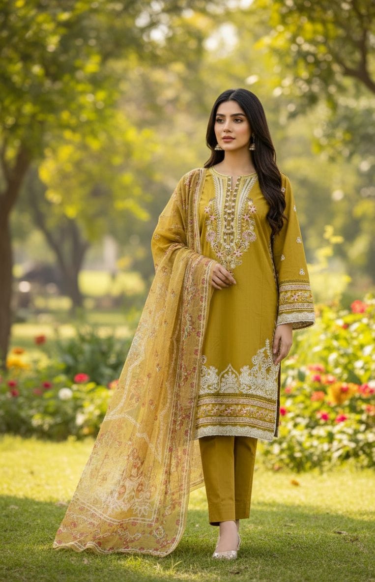 Embroided Stitch 3pc